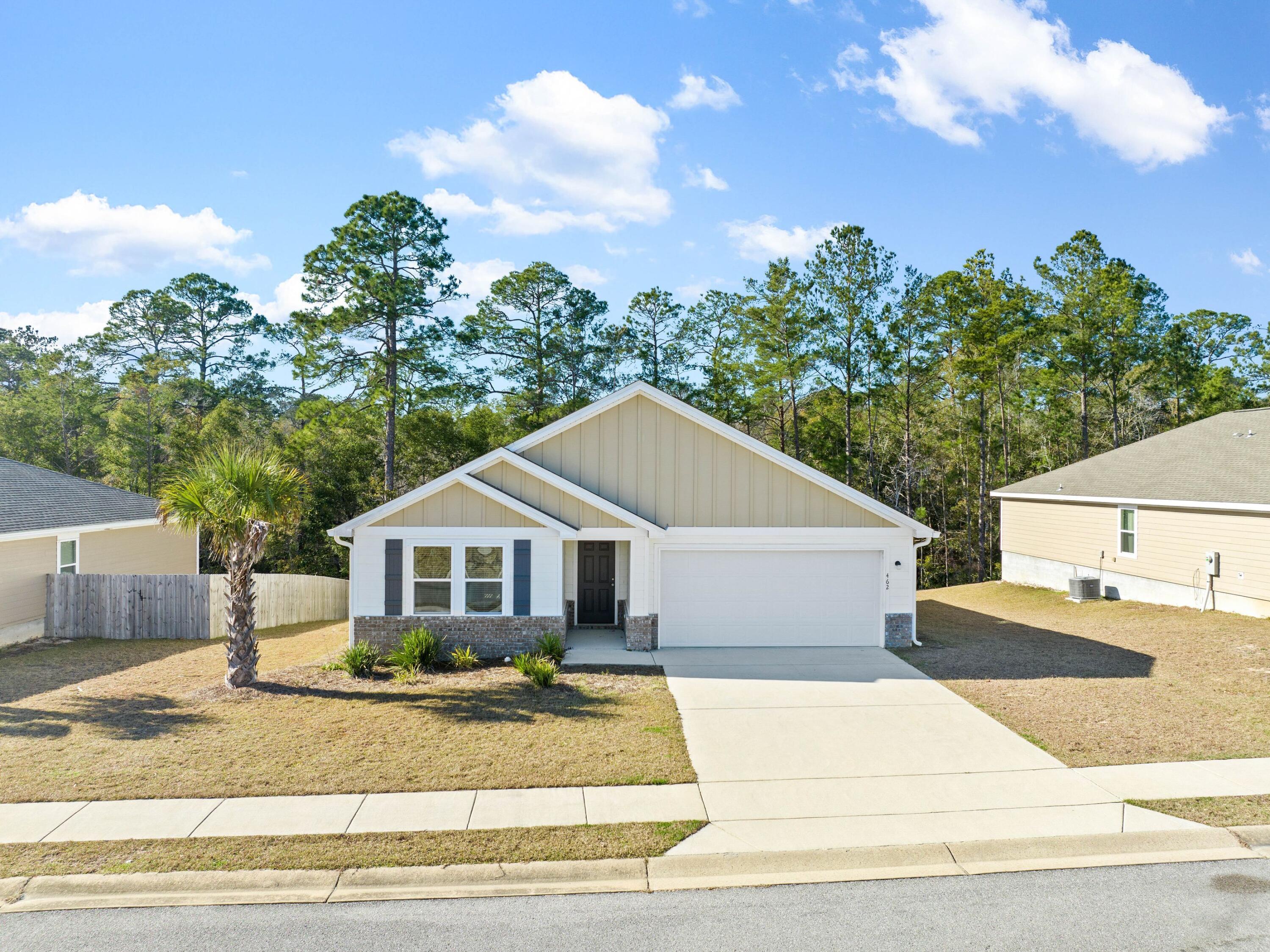 Discover the charm of Cross Creek Estates, where this beautifully crafted four-bedroom, two-bathroom home offers a harmonious blend of privacy and modern elegance. Set against a tranquil woodland backdrop, this residence provides a serene retreat from the every day while being just moments from community amenities. With 1,762 square feet of thoughtfully designed living space, the home is a testament to contemporary style and comfort.  

The open-concept layout creates a natural flow between the living areas, anchored by a chef-inspired kitchen featuring sleek granite countertops, stainless steel appliances, and crisp white cabinetry.