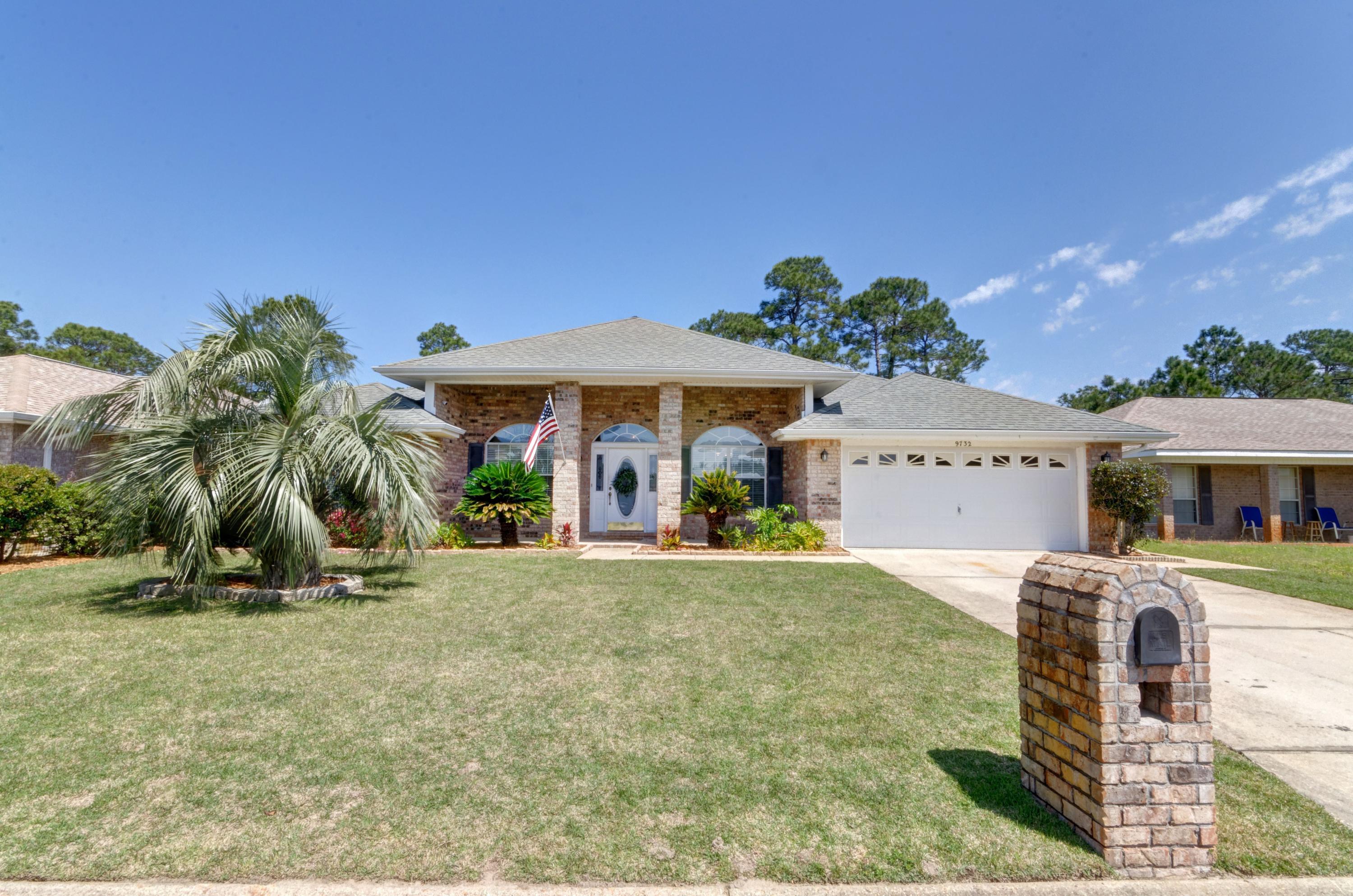 Welcome home to this beautifully updated and impeccable home in the popular east Navarre neighborhood of Creetwood Place! Enjoy all the space you're looking for with 4 true bedrooms, 2 baths as well as an office AND formal dining room on a great sized lot with a private backyard view. Enjoy a long list of seller updates in this well maintained and cared for home including new bedroom carpet (with upgraded cushioned padding), an entire interior repaint, and new sod in 2020. Pull up the front driveway and appreciate the gorgeous landscaping and curb appeal, and take in the expansive front covered patio! Enter inside and you'll find the office and formal dining room on either side complete with newly installed luxury vinyl plank flooring that also extends throughout the spacious living room. The kitchen features all new kitchen cabinets, countertops, and appliances, and the tasteful space is open to an additional eat in kitchen space complete with tile flooring. The split floor plan showcases a huge master bedroom on one side with a trey ceiling, and the master bathroom is the perfect space to relax after a long day with a separate soaking tub and stand up shower, along with double vanities and two walk in closets. This fantastic floor plan allows for one of the guest bedrooms to have more privacy on one side of the living room, and the other two are found on the other side with a bathroom in between. You'll love the large backyard with covered patio! HVAC replaced in 2017. Current survey available and there is an active termite bond for peace of mind!