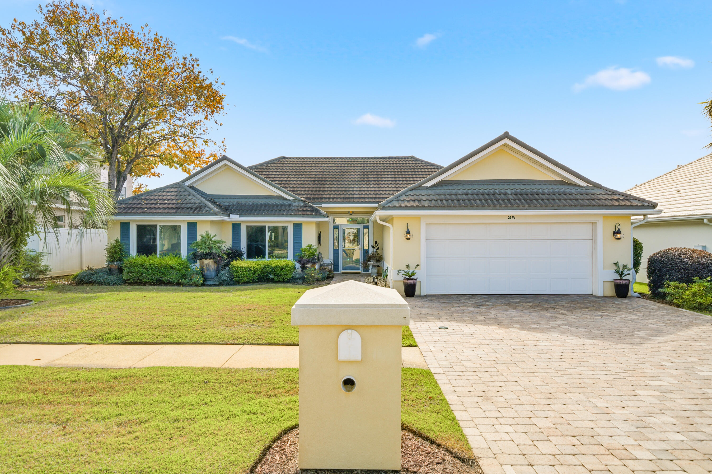 Welcome to Avalon Beach Estates -- one of Miramar Beach's most coveted coastal communities, celebrated for its 500+feet of private deeded beach and exceptional resort-style amenities that define the ultimate vacation-friendly lifestyle. This stunning Mediterranean-style residence is perfectly situated just three blocks from your own exclusive stretch of sugar-white shoreline, offering an unparalleled opportunity for full-time living, a luxurious second home, or a high-performing short-term rental investment. Step inside to discover a bright, spacious interior enhanced by vaulted and trey ceilings, a cozy gas fireplace, and a seamless layout ideal for entertaining or relaxing. The outdoor space is a true highlight, complete with an outdoor kitchen and bar, pavered patio, and even a greenhouse, making it perfect for hosting, gardening, or enjoying Florida's temperate coastal climate.

The kitchen features stainless steel appliances, while the adjacent office/sunroom/4th bedroom provides a peaceful retreat overlooking the private backyard. 

This home has been thoughtfully updated with premium upgrades including 2021 impact windows, 2019 A/C & gas furnace,  2004 stone-coated steel roof, 2013 gas water heater, granite countertops throughout, renovated bathrooms, and custom closets.  Residents of Avalon Beach Estates enjoy access to an impressive array of amenities, including a seasonally heated community pool, tennis and pickleball courts, basketball court, shuffleboard, sidewalk throughout, and of course, exclusive use of the community's 500+ feet of private deeded beach. With low HOA dues and short-term rentals permitted, this neighborhood stands out as one of the most desirable and investment-friendly communities along the Emerald Coast.

Whether you're seeking a full-time coastal haven, a second home, or a high-performing vacation rental opportunity, this stunning property in Avalon Beach Estates offers the perfect blend of luxury, location, and lifestyle.