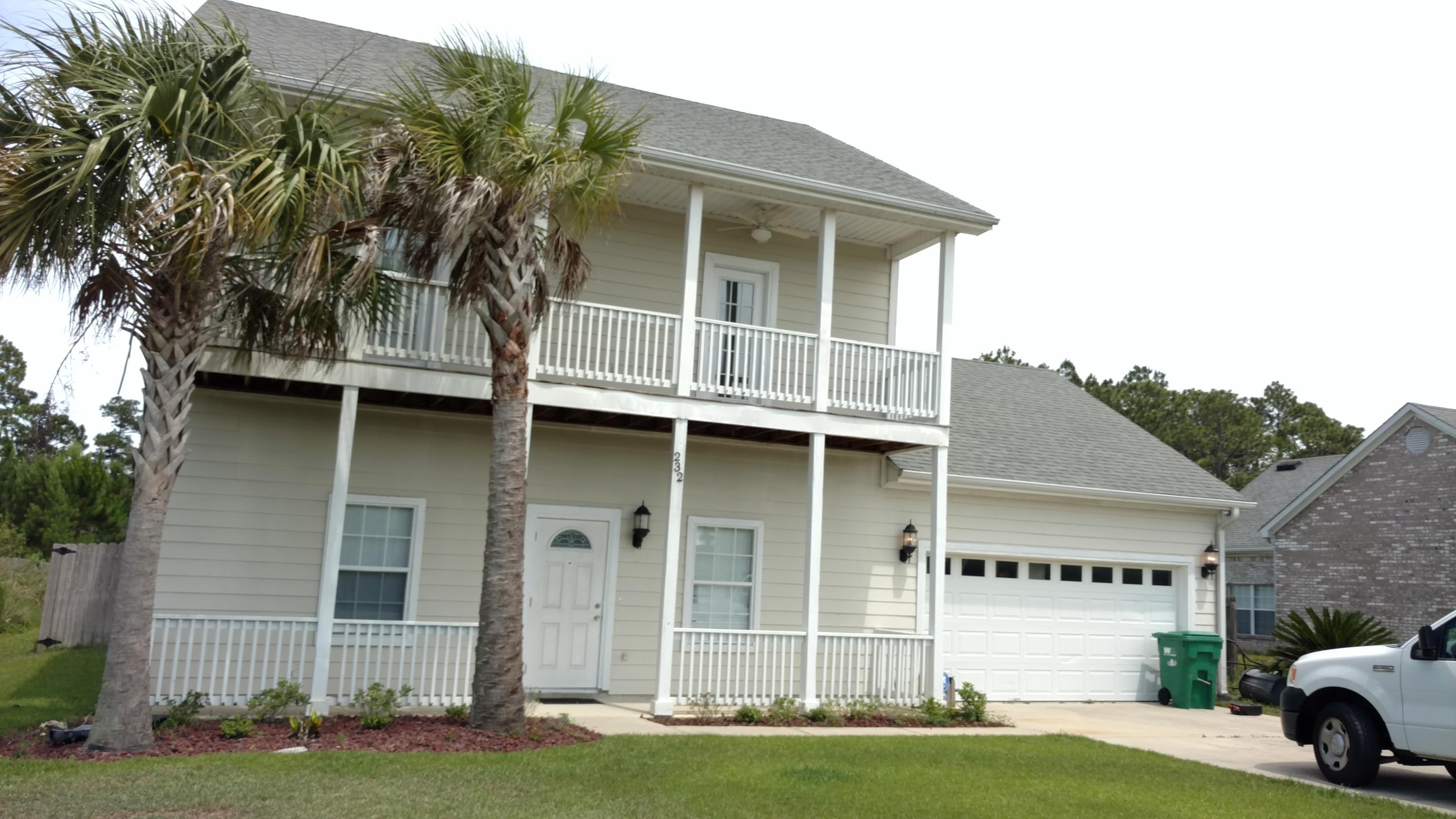 Large 4 bedroom 3 bath home. Kitchen has granite countertop large dining area. Living area has raised ceiling and open feel. Fourth bedroom is on ground floor and could easily be turned in office or den. Has small bonus room off dining area. Second story master suite with balcony and walk-in closet. Large backyard fenced for privacy. Washer and dryer do not convey. This home is minutes from new boat launch, fishing pier and park under new 331 bridge. Located close to several resturants and just a few minutes to the beaches.