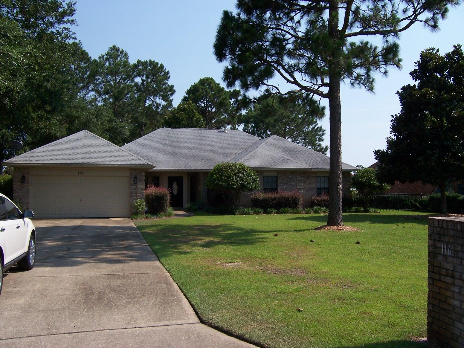 Spacious home in Gated community of Southwind. Close to Shops, schools and bases. Located on large lot located on 7th Fairway of the Marsh course. Great views from Family room & Master Bedroom. Hardwood floors through out home. Kitchen with Breakfast bar and Breakfast nook. Granite counter tops. Family room with wood burning fireplace. There is a Arbor-Pergola patio off the Master Bedroom. Master Bath, double vanities, separate shower, whirpool tub. Other three bedrooms share full bath. Well maintained yard with shrubs. Fully Fenced backyard. HOA is Paid by Owner. Gold Club membership to Golf Course-permits 1 free round a month & 10% discount at Golf shop. PET CONSIDERED WITH OWNER APPROVAL. NON SMOKINGS UNIT.
