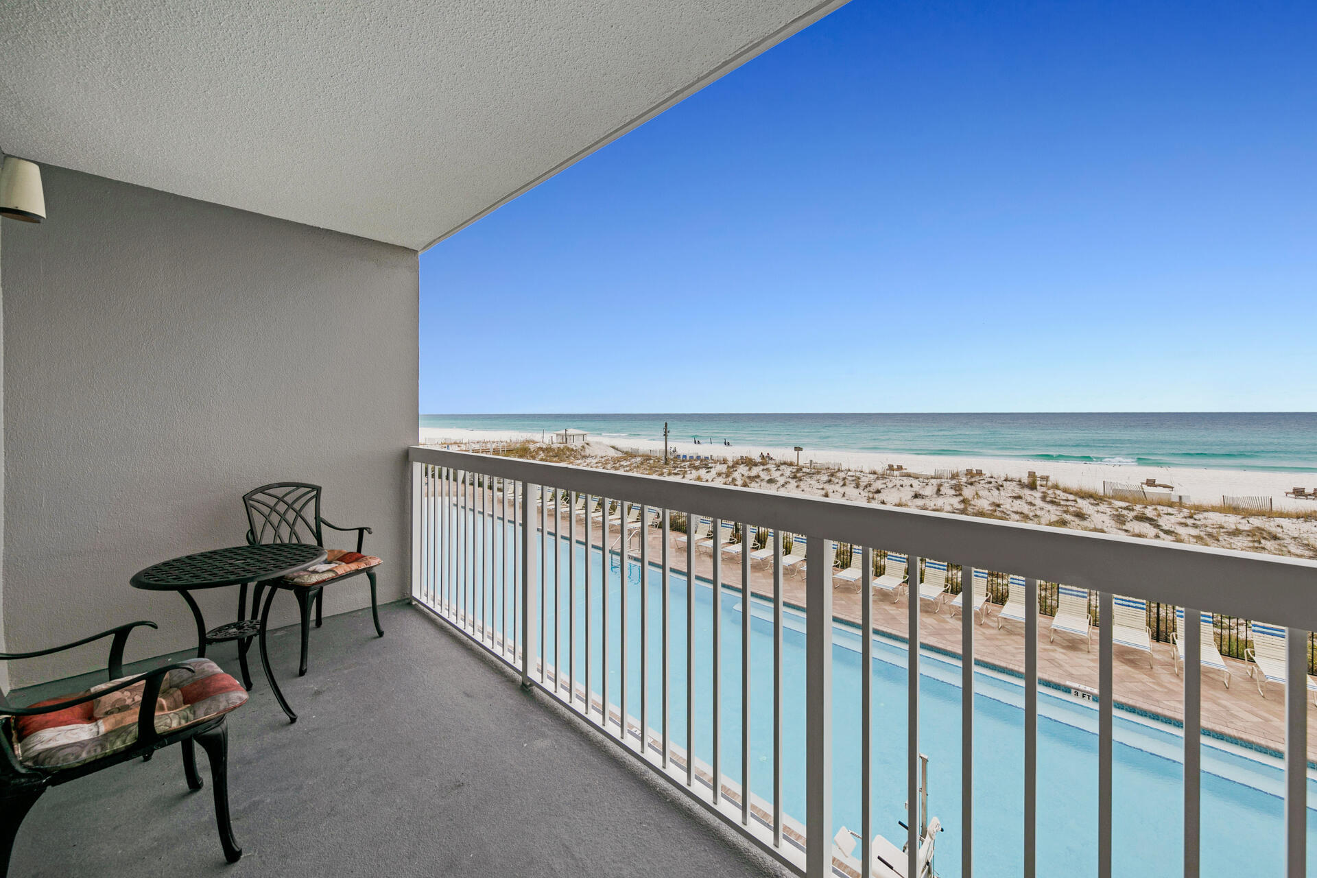Incredible opportunity to own a 1 bed + BUNKS condo at Pelican Beach! Located directly on the famed beaches of Destin...enjoy sun-splashed days of swimming, biking, and relaxing before coming home to this super spacious 1 bedroom condo with incredible Gulf views. This beach inspired condo offers a large master suite with a private bathroom, hallway bunks, and a guest bath. This condo is fully furnished and rental ready! Unit 210 has stunning Gulf views from the balcony and not to mention overlooks the NEW beachside 114 ft zero entry pool with a 12 seat spa! Pelican Beach is centrally located to all the dining and entertainment Destin is famous for including spas, shopping, golf, fishing and more! Pelican Beach has an amazing resort style amenities, including: three swimming pools (one indoor), tennis, hot tub, huge sun deck, beachfront grill, fitness center, building security system with cameras, upgraded cable and super high-speed internet, on-site cafe and market, 24 hour reservation desk, convention/meeting services and covered parking garage! This unit is ideal for a beach getaway or investment property! Coastal living at its finest!