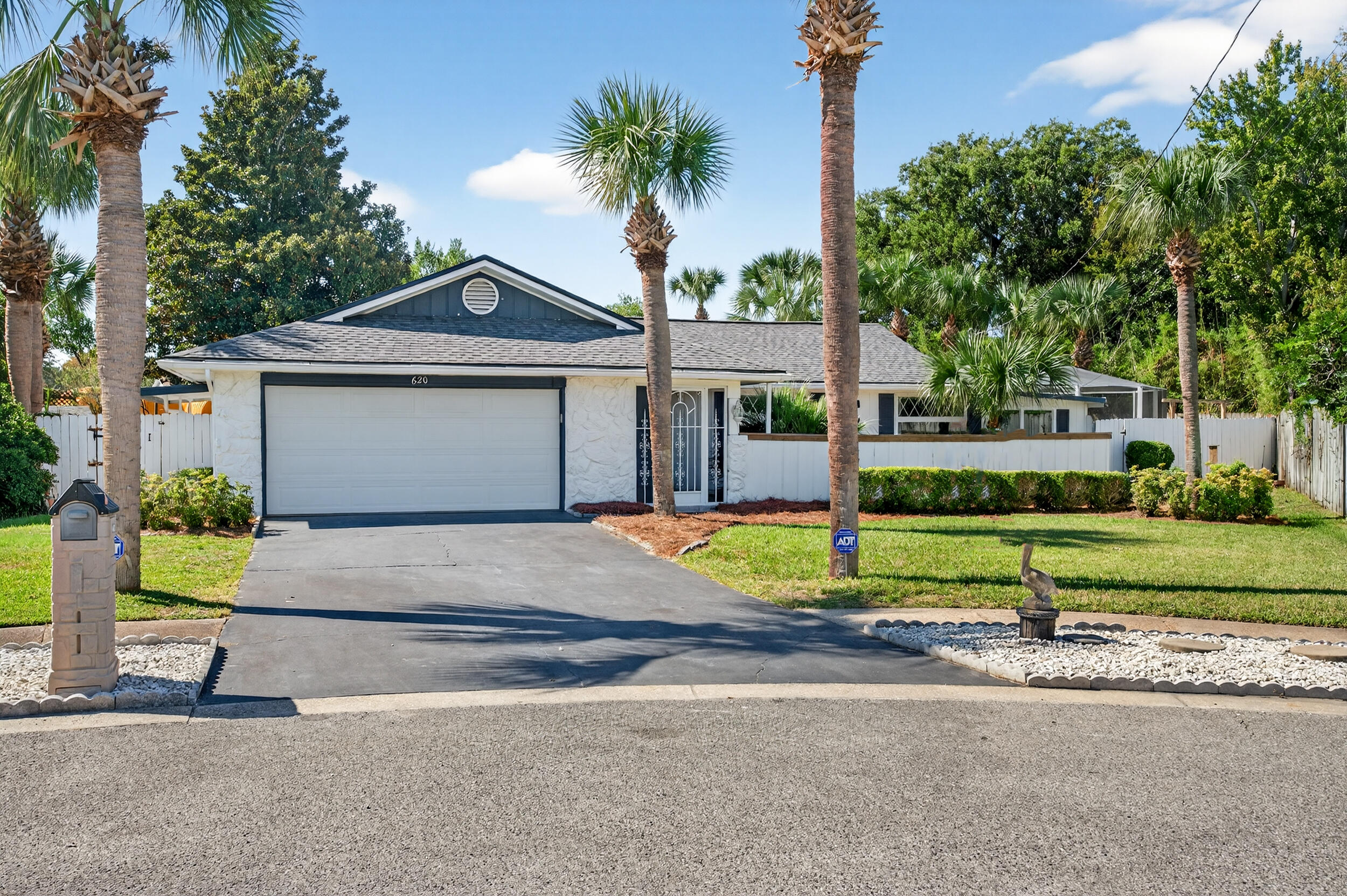 Seller is offering a $10,000 buyer credit at closing! Spacious home with private screened pool for under $500,000 in Destin with a Brand New Roof. No HOA - Cul-de-Sac - 1.1 Miles to Joe's Bayou Boat Ramp - 0.3 Miles to Destin Elementary & 2.5 miles to public beach access! This spacious home with over 2300 square feet of heated and cooled space is ideally located on a cul-de-sac in West Destin just minutes to schools, parks, beaches, shopping, the Harbor District & within 14 miles of Eglin AFB & Hurlburt Field.  Large 0.29 acre lot with fenced back yard offers plenty of room for outdoor living, entertaining, gardening, pets & play.  Expansive private gunite pool w/screened lanai perfect for cooling off as well as getting your laps in! The covered front porch with private courtyard provides the perfect spot for morning coffee. Large den off of the kitchen and expansive heated/cooled Florida/Sunroom both provide opportunities to create anything from a home office to craft room, man cave, gym, recreation/game room, playroom, home schooling space...The potential is endless for the house and yard! 2 Car garage has built in storage along each side to keep things organized. Master bedroom features a walk in closet in master bath and both guest rooms have large closets. New roof Sept 2025, New Hot Water Heater 2024. City of Destin allows Low Speed Vehicles on roads 35mph or less and the area features sidewalks for convenience & safety.  City of Destin residents eligible for two free City parking passes per household, a free Joe's Bayou boat launch pass and a $30 annual pass to Henderson Beach State Park. City zoning no short term rentals.