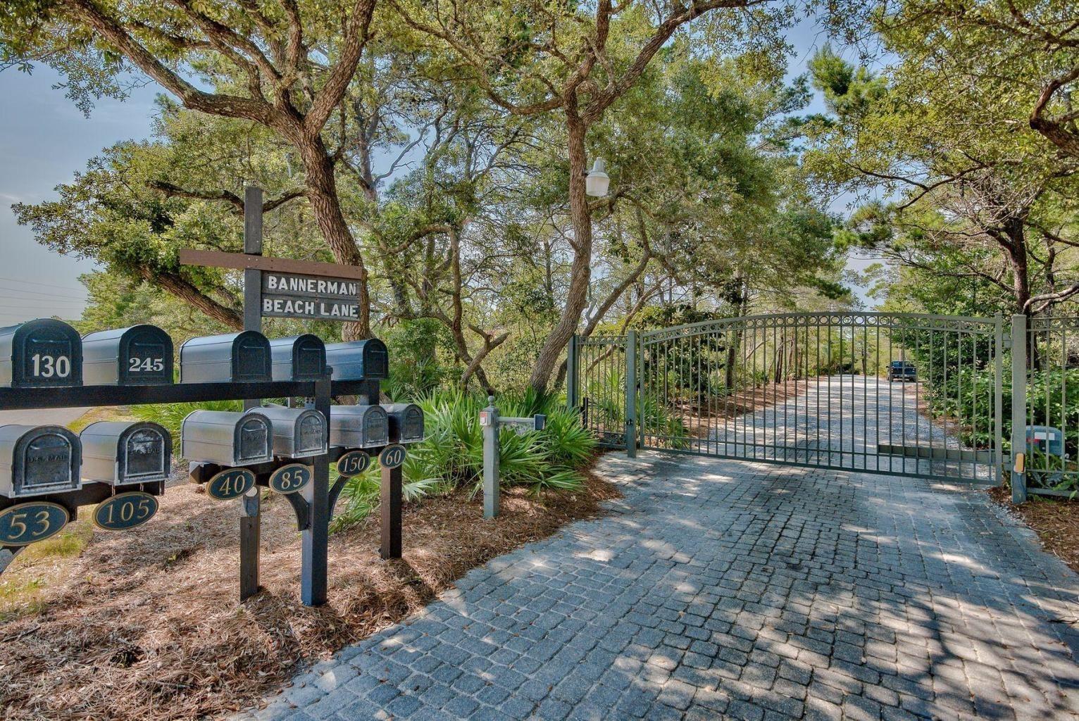 The only lot available in Bannerman Beach, a small gated gulf front neighborhood offering exclusive deeded beach and lake access. This rental-restricted community is located on the Gulf of Mexico and tucked alongside Little Redfish Lake on Scenic Hwy 30A. With its perfect location and tranquil backdrop, Bannerman Beach provides homeowners the opportunity to build their ideal home in this intimate beachside community with unparalleled privacy nestled in amongst Florida's native vegetation. Close proximity to boutique Shopping, Eateries, State Parks of Grayton Beach, WaterColor and Seaside plus more. Experience Old Florida Living the way it should be...