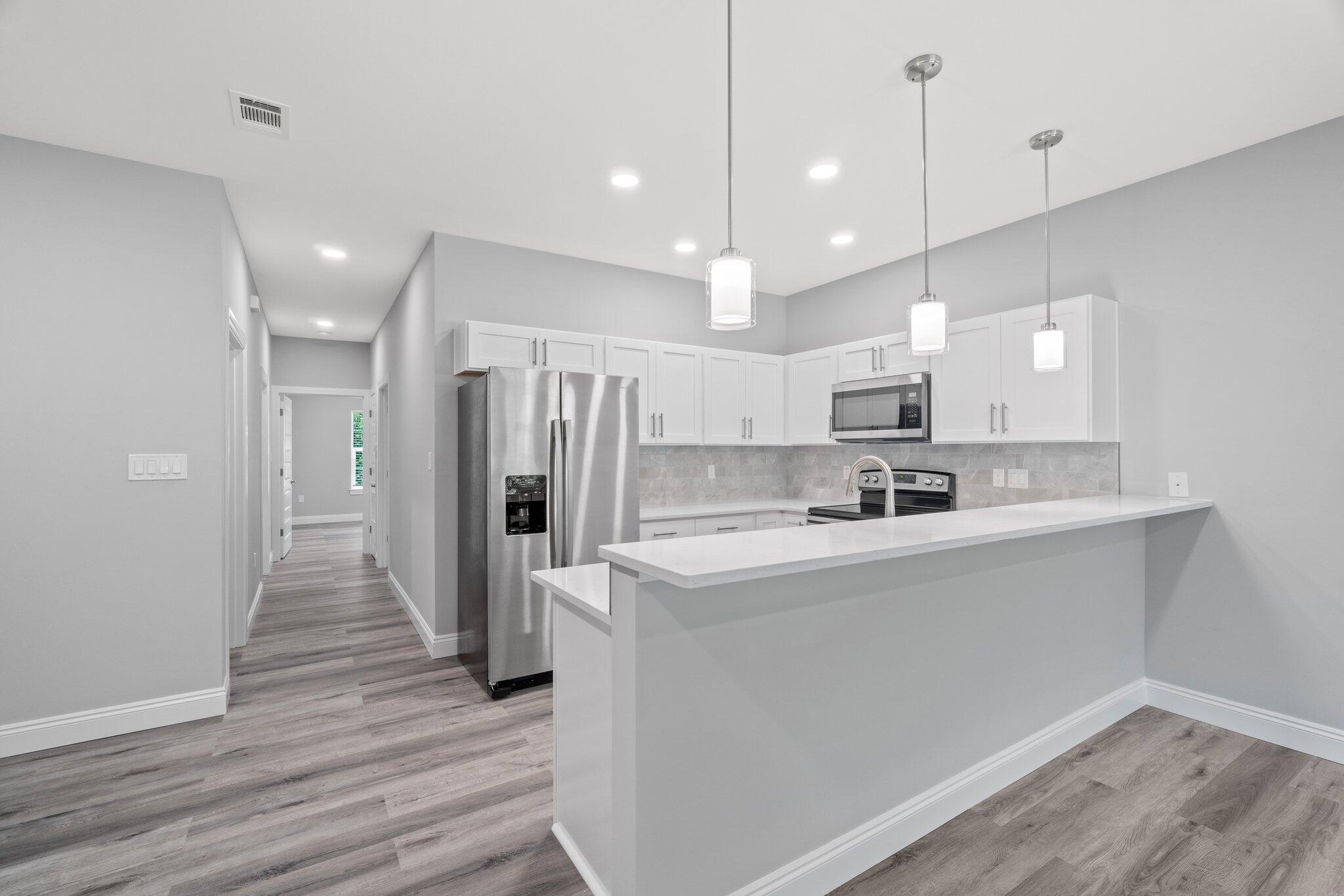 You have to see this newly remodeled 2bd/2ba home in the middle of Santa Rosa Beach! Construction just completed and includes LVP flooring throughout, quartz countertops, modern fixtures and ceiling fans in all rooms, beautiful kitchen backsplash, marble tiled shower/tub, smart mirrors in both bathrooms with LED lighting, brand new stainless appliances and includes washer and dryer! This is a first floor unit.
No cats and small pets must be approved Additional fees apply.
Short, 5 minute trip to the beach and 30A, restaurants and shopping within just a few miles east and west A Rental Application Fee of $70 for each applicant will be collected to initiate a credit screening and criminal background check as part of the application evaluation process. Beach Sunsets Inc charges a Tenant fee of $25 per month payable with rent. Renter's Insurance is required; Option available for $11.95 per month. Pet Security Deposits are $500 PER PET and refundable if there is no damage at lease end. Pet Rent is $25 PER PET per month. At lease execution, security deposit(s), pet security deposit(s), and any lease required prepaid rent are due and payable. Your first rent payment is made the day you move in and due the 1st to 5th of each month thereafter.