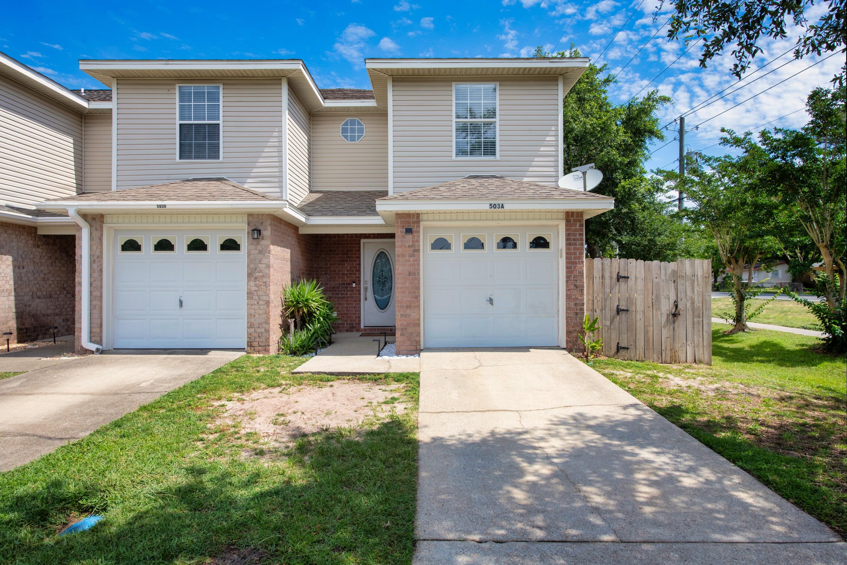 **** BRAND NEW ROOF INSTALLED BEFORE CLOSING 
Say hello to your new home! This END UNIT townhome is ready for you. Not only do you have no neighbors on one side, there is a direct gated entrance to your backyard!! The extra yardage plus convenience is just one perk to this adorable 1,310 sq ft cutie. With wood flooring throughout, you're greeted with an open floor plan & cozy ambiance, a half bath on the bottom floor, & a 1 car carage making for tons of storage. As you continue upstairs, you are met with TWO nicely sized bedrooms boasting natural light & each an ensuite bathroom! WIN!
Central location - near the beach, both bases, Publix, Aldis, Target & more!

Perfect investment or starter home!! Come see today. :)
Ask about a rate buy down!