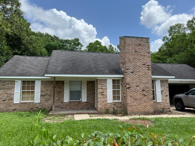 Available Now!!...South Crestview convenience to bases, beaches, and shopping.  3/2 floorplan features vaulted ceilings, open concept kitchen, eat in kitchen and spacious bedrooms.  Large lot and level fenced backyard.  2 car garage and covered front porch.  Fireplace for Florida winters and much more.  No inside smoking or vaping.  Pets will be allowed with a $400 non-refundable pet fee and owner approval.  Lawn care included in the rental rate.