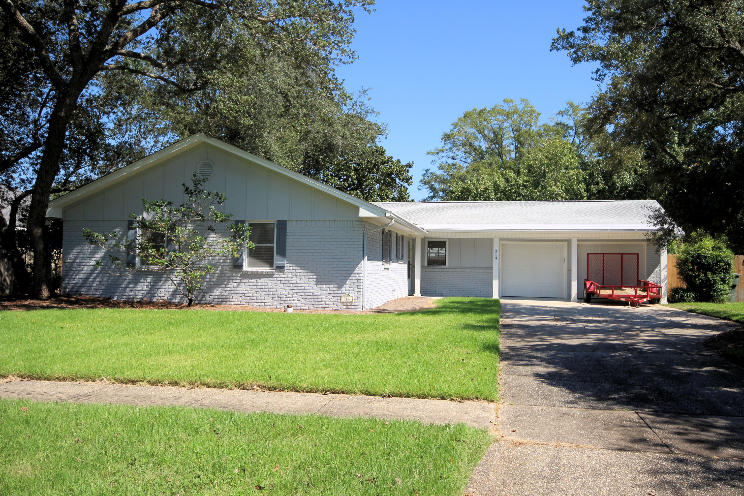 Move-In Ready located directly across from a 1 acre park home in the popular Briarwood Circle neighborhood. Quick drive to beach, Eglin AFB & Hurlburt Field. This 3 bedroom one-owner home has been immaculately and lovingly maintained by the seller. Must see to believe the immaculate interior. 2 living and eating areas provide room to spread out or expand. Recent updates include: Complete exterior overhaul 2018 - newly painted brick, cement board siding and shutters for long term endurance and easy maintenance, new roof 2017, newly sodded yard and revamped sprinkler system and landscaping. New garage doors open to the double car garage with lots of room for storage and tools. All windows have been replaced, updated copper wiring and panel box. Enjoy the lush backyard sitting on the arbor-covered patio, surrounded by landscaped trees, shrubs, and a freshly painted privacy fence. The attached storage shed has been sided with cement board, to blend in with the architectural features of the home. Priced for a quick sale and immediate move-in.