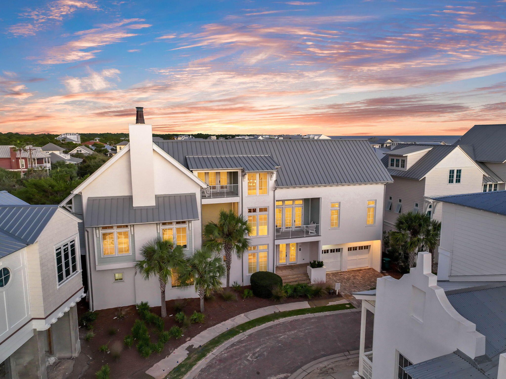 Positioned just two lots off the Gulf of Mexico, SOUTH of 30A this exquisite custom-built retreat is part of the peaceful, gated, and rental-restricted community of Heritage Dunes, south of 30A. It offers unparalleled privacy and tranquility within a low-density neighborhood of only 28 homesites, providing a rare opportunity to own in such a highly desirable and exclusive setting. The property includes a private deeded beach with a dedicated walkover, ensuring an exclusive, serene beach experience that is just a few steps away.
Constructed with concrete block, the durability of this home is enhanced by luxurious finishes, including stunning 200-year-old reclaimed wood beams and a fully automated Control-4 home system for modern convenience. The property-wide security system with cameras adds a layer of security, complementing the home's thoughtful design. No detail has been overlooked in this homefrom the chef's kitchen with its spacious island to the six well-appointed bedrooms that provide plenty of space for retreat and relaxation. The master suite is particularly notable, featuring its own laundry facilities for ultimate convenience. The open living and dining areas offer generous space for entertaining and family gatherings.
Designed to take full advantage of its breathtaking surroundings, the home boasts stunning Gulf views from multiple rooms and four private balconies. Residents will enjoy quick access to the water along with a community pool, significantly enhancing the living experience. Professionally designed and elegantly decorated with luxurious coastal decor, this home is being sold fully furnished and ready to enjoy. As the lowest-priced home south of 30A in Heritage Dunes, this property represents an incredible value and a rare chance to own a piece of paradise in a highly exclusive setting.
