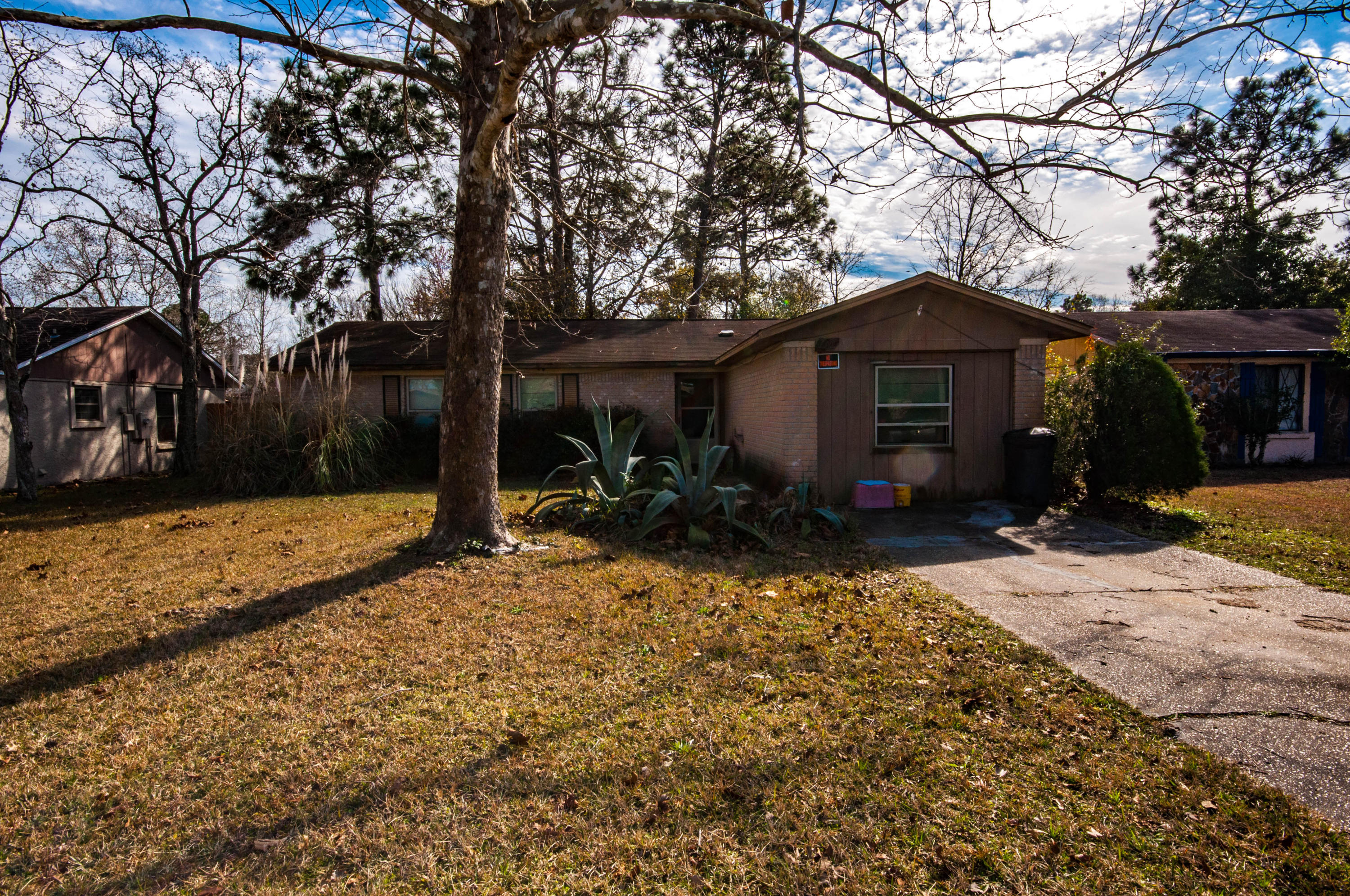 Perfect house to get away or family or a great starter home! Enjoy the peacefulness of this neighborhood while being conveniently located to shopping, schools and Tyndall Air Force Base. This three bedroom two bath house is minutes from the water.Has a breakfast bar in the kitchen and a fenced yard in the back! All measurements are approximate.