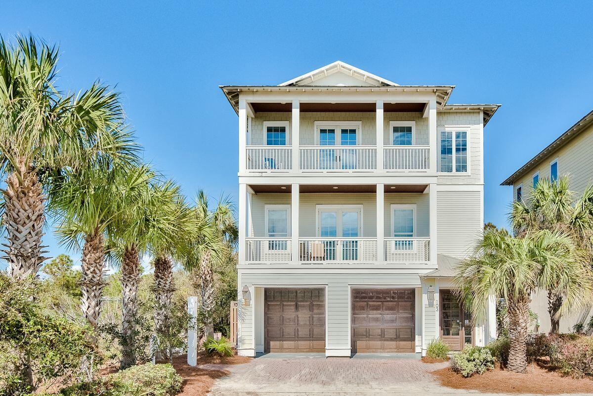 Beautifully constructed and finely appointed, this exceptional beachside retreat is an impressive rental machine with over $160,000 gross income booked for 2021 with projections to finish the year at $175,000 via Forever Destin Beach Rentals. Notable features include a spectacular open floor plan with great gulf views from the third level as well as a private plunge pool and surrounding pool deck. The first level boasts a full bedroom suite with ensuite bath as well as a small living space and pinterest-worthy bunk room, all of which is accessible to the private plunge pool and pool deck. The second floor features an oversized living and dining room all of which is open to the chef's kitchen complete with new cabinetry, quartz countertops & stainless steel appliances. There is also another large suite located on the second level that allows glimpses of the Gulf of Mexico from it's private covered balcony. The third floor allows ample space for dual master suites complete with coastal wainscoting, 10' ceilings and spa-like ensuite bathrooms highlighted by dual vanities, soaking tub and spacious walk-in shower. These suites provide the ultimate serenity and seclusion as well as gulf views from the south facing covered balcony. Proximity to the beach is a key feature with easy access less than a block away. This home is located close to shopping, dining and world class restaurants as well as golf courses, movie theaters and local entertainment along Scenic Highway 98.