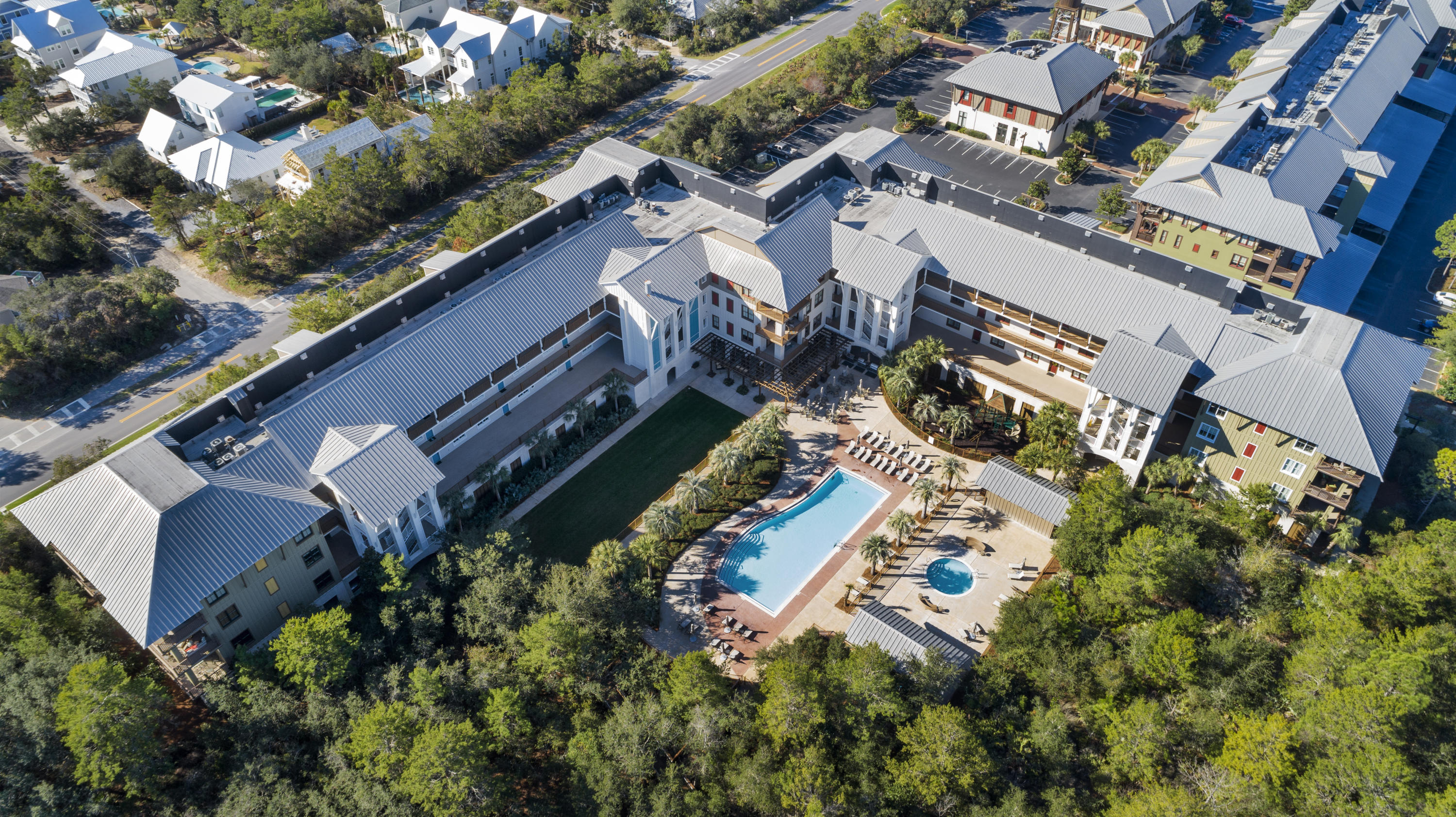 True Gulf views from this Redfish Village 2 Bed, 2.5 bath plus bunks condo! Offered fully furnished and nicely appointed with wood cabinetry, granite countertops, Jenn Air & Viking appliances. This condo is ideal as a second home, a vacation property, or the year-round residence. The owners take full advantage of owning a private deeded beach gateway to the white sand beaches of the Gulf of Mexico with private bathrooms & outdoor showers that are accessible by the Redfish Private Beach Tram, a short stroll or bike ride. Other amenities include a large seasonally heated pool and separate hot tub, private owners' lounge with a sunlit reading room, and children's play garden. Each unit will have an assigned covered parking space. Redfish Village is a development with 80 residential units and42,000 square feet of commercial and retail space, The village features a wooden boardwalk and viewing platform to the lake. Redfish Village landmarks include an open-air gathering place, 30A Nails & Spa, The Aesthetic Clinique, Optikk 30A, SkyeBlu Hair Salon, IV bar 30A and the Redfish Village Beach Walk.