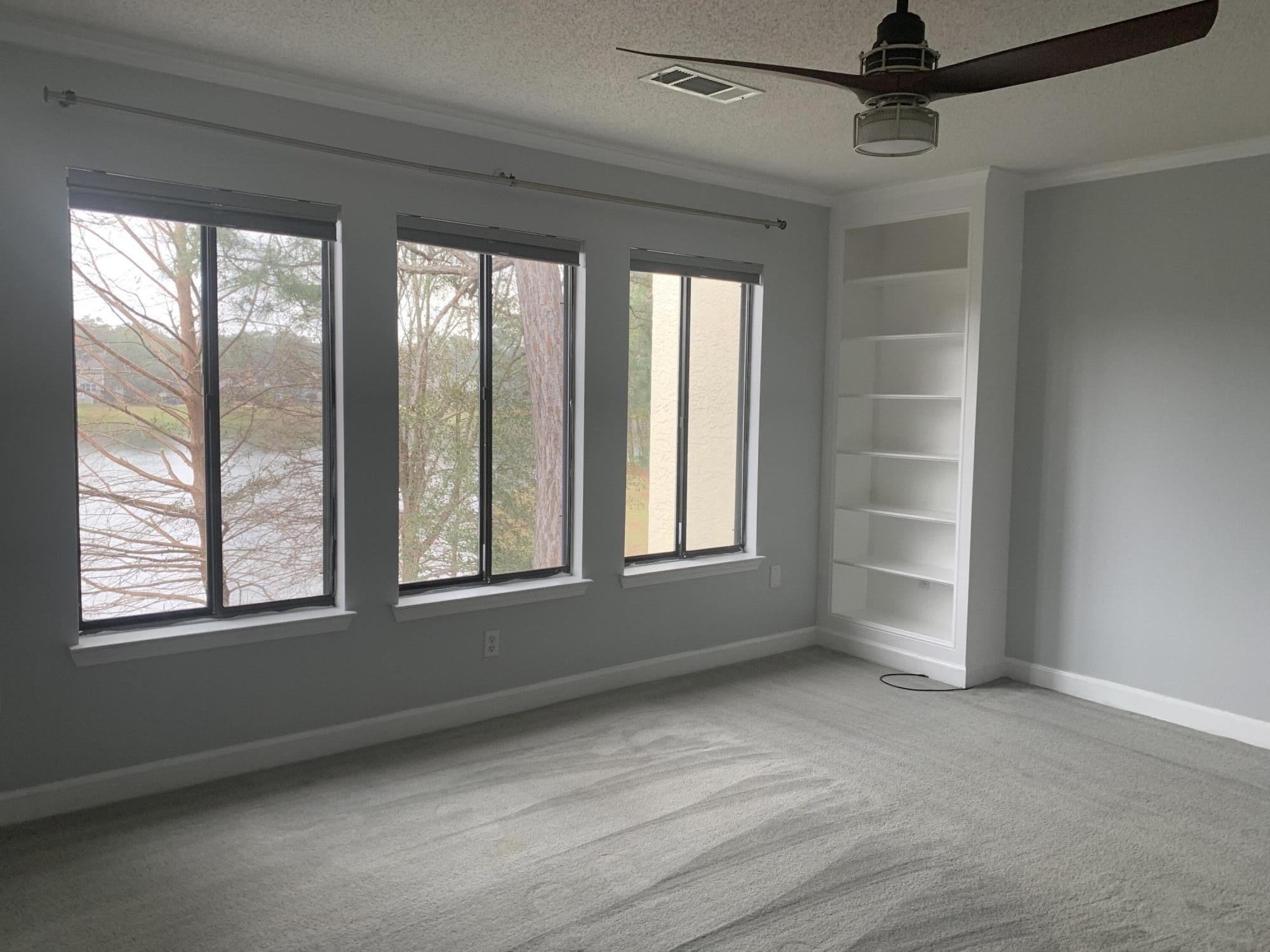 Highly sought out two-story condo overlooking lake in Bluewater Bay. 2 bedroom, 2 bathroom with flex loft/bonus room area that could be used as a 3rd bedroom or office. Main floor has the Kitchen, Living Room Bedroom and full bathroom.  Second floor has the Master Bedroom, Loft area with closets and full bathroom. Lots of natural light, freshly painted. Includes washer & dryer. $1675/mo. Security Deposit, background/credit check, Military Clause. No pets.