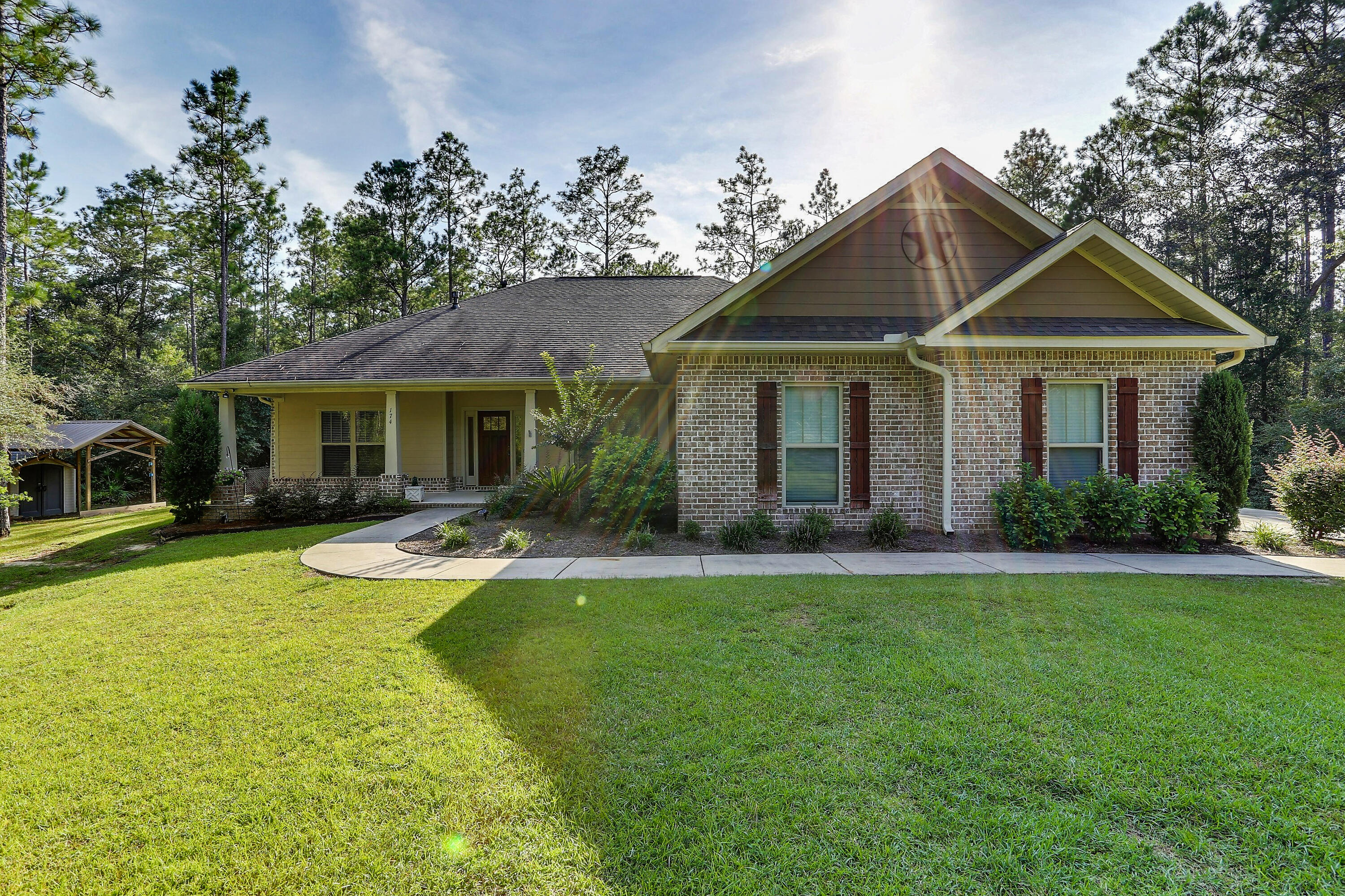 Come experience this GEM situated on a cul-de-sac lot in the sought after subdivision of Indian Trails.  The home welcome friends and family alike with a large covered front porch.  The open concept dining, family room, kitchen is perfect for entertaining and has access to a large covered rear porch overlooking the inground pool and hot tub.  The kitchen features a large kitchen island, staggered upper cabinets, granite countertops, and stainless steel appliance package.  The master suite features treyed ceilings, dual vanities, garden tub, separate walk in tiled shower, and large master closet.  Each additional bedroom in the split bedroom design has its own private FULL bathroom (rear bedroom has a walk in tub) and large closet perfect for multi-generational living. Additional features an efficient tankless water heater, gas fireplace, irrigation system, natural gas hookup for a grill.  Schedule your own private showing today!
