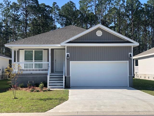 The Ocala Floor-plan offers 4 bedrooms and 2 full baths with a 2 car garage. Total of 1736 SF, stainless appliances included, vinyl flooring in common living areas and carpet in the bedrooms, window treatments, large porches and deep closets providing opportunities for storage galore! Front bedroom has a walk in closet, nice size bath with separate shower. Fenced in yard. 
A standard Smart Home package includes a KwikSet keyless entry.

This home is nestled in the newest community close to the bay called Indian Cove. Deed restrictions apply. 
Lawn care and pest control not included.