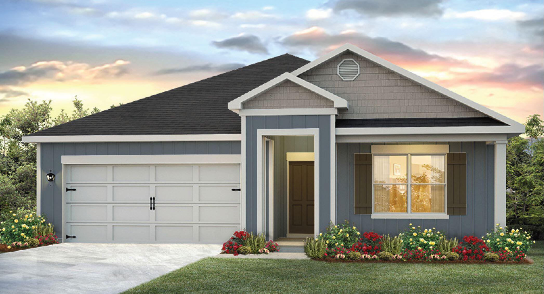 NEW CONSTRUCTION IN THE GROVE! This Cali model, one of our most popular models has a fabulous open design for relaxed living. 4 beds, 2 baths, covered patio, 2 car garage & the 'Smart Home Connect' System has a variety of convenient Smart Hm. Devices. Well-designed kitchen features stainless appliances, smooth-top range, built in microwave, quiet dishwasher, corner pantry, island bar, Eye catching wood look flooring & PLUSH carpet in the bedrooms. Bedroom 1 & adjoining bath has a lg. walk-in closet, double vanity sinks & lg. shower & extra storage. STYLISH curb appeal. Fast growing North Crestview. Easy drive to the airport, military base, beaches at Ft. Walton, Destin & minutes from the popular 'Blackstone Golf Course.'