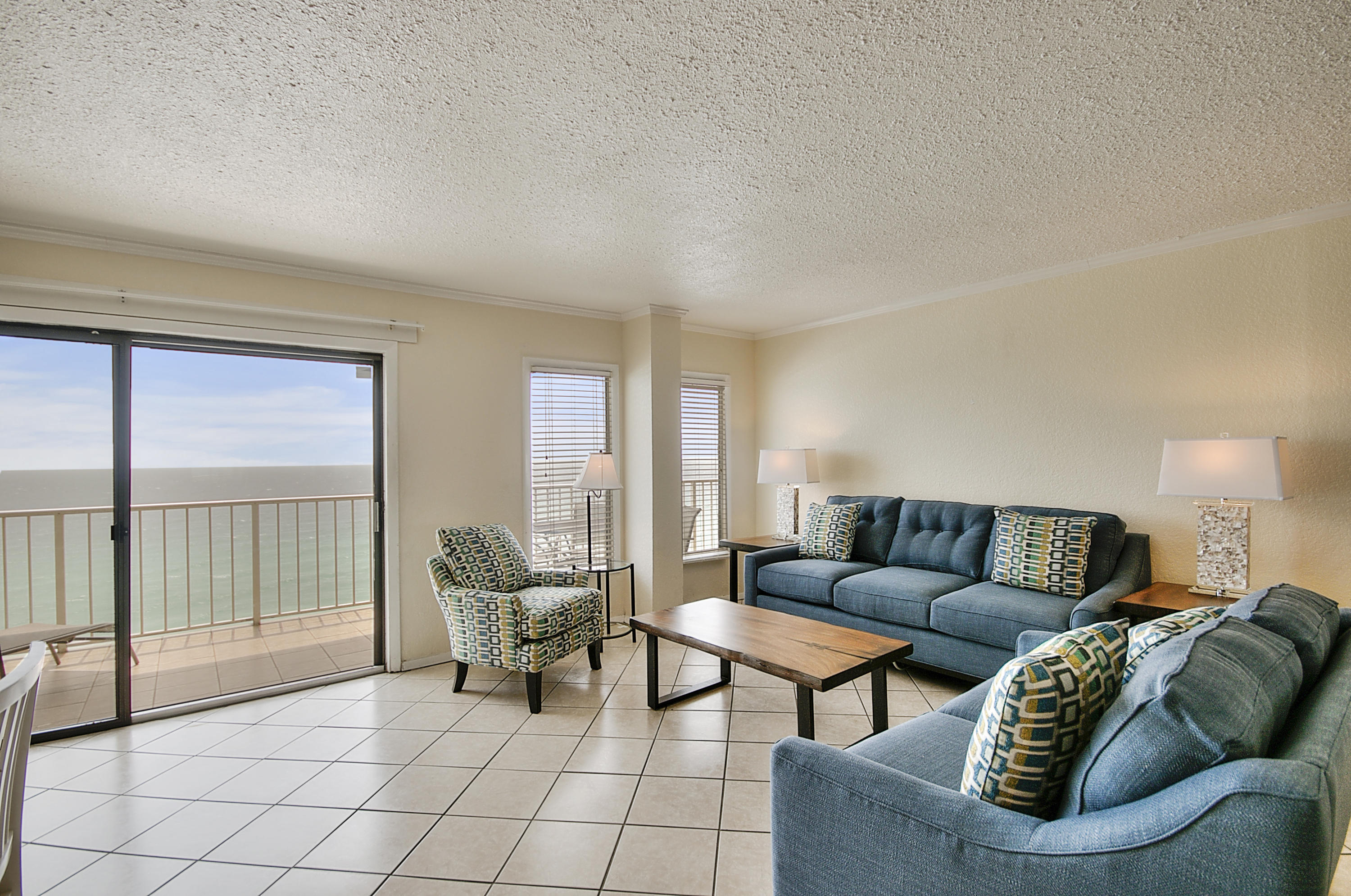 Rental Investment Oppurtunity! Projected rental income of $49K+!!! Forever gulf views from this Summit Resort 3BR / 3BA. The condo is rental ready with updates including brand new furniture in the living room for the 2018 rental season! The spacious living room, dining area and kitchen take full advantage for the forever views for enjoying sunrises and sunsets. The balcony is ideal for relaxation and dolphin watching above the white sandy beach and emerald coast waters. You and your guests are sure to enjoy waking up to the sunrise over the Gulf of Mexico from the master bedroom! The Summit features direct beach access, 2 resort size pools, 2 hot tubs, a tiki bar, fitness center, game room and ideal for any member of the family located minutes from various eateries and attractions.
