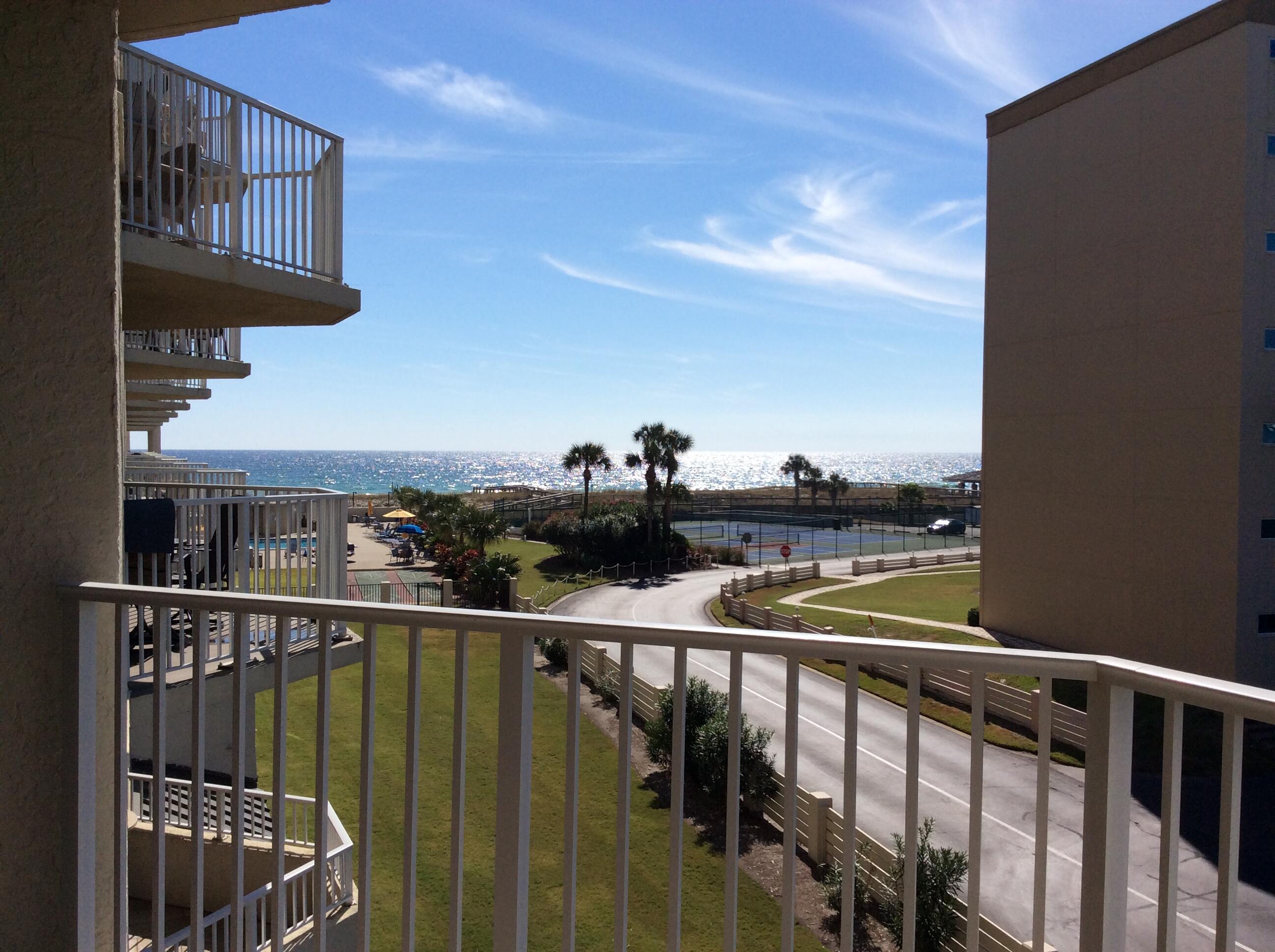 Live the good life in Destin! This exceptionally well maintained and generously sized condominium is well suited to full time living or vacation time and an investment opportunity. Sold fully furnished and offering a quiet retreat away from the pool and elevators. Take in the gulf views from the expansive balcony as you enjoy your CC beverages, coffee and cocktails! Both the living room and master bedroom exit out to the balcony. Inlet Reef is a well maintained and managed gated gulf front resort in the heart of Destin on the ever popular Gulf Shore Dr. This condo is your ticket to a fabulous beach lifestyle. HEATED 
pool, fitness room, tennis court plus the PICKLE BALL court is being completed. The sugar white beach is perfect for morning walks and relaxing evening sunsets. Bring a book, and stay a while. Everything remains in the condo except personal items. Additional Holiday Isle annual fee-$350. This unit does not have rental income since it is a permanent home, but rental performance from similar side units available from Holiday Isle Properties.
Buyer to verify all information and measurements.