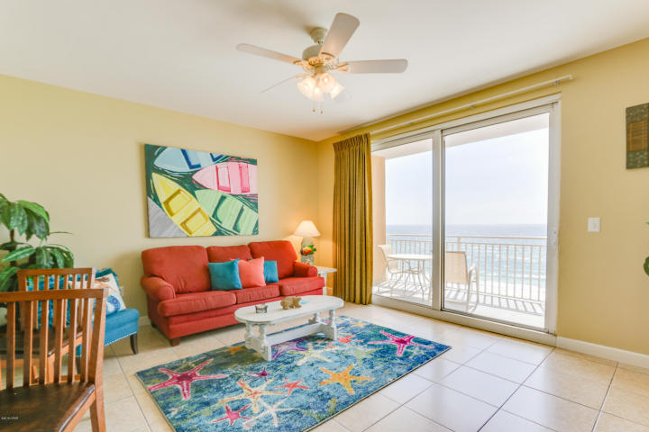 Luxe beachside living at Splash! Excellent rental income producer! Enjoy this beautiful condominium with designer perfect interior and upgrades including hard surface flooring in living area and Master Bedroom, granite counters, and updated furnishings. A spacious Master Suite plus hall bunks and sleeper sofa means this condo easily sleeps 6 plus 2 large bathrooms complete with wood cabinetry and granite counters. Perfect elevation within the stack! Property has been meticulously maintained. Splash offers amazing resort style amenities including: waterpark, including a kids' pool park with waterslides, interactive water toys, a lazy river ride, ''dive-in'' movie theater, arcade, state of the art fitness center, a pool and Jacuzzi just for the adults and a poolside bar and grill.