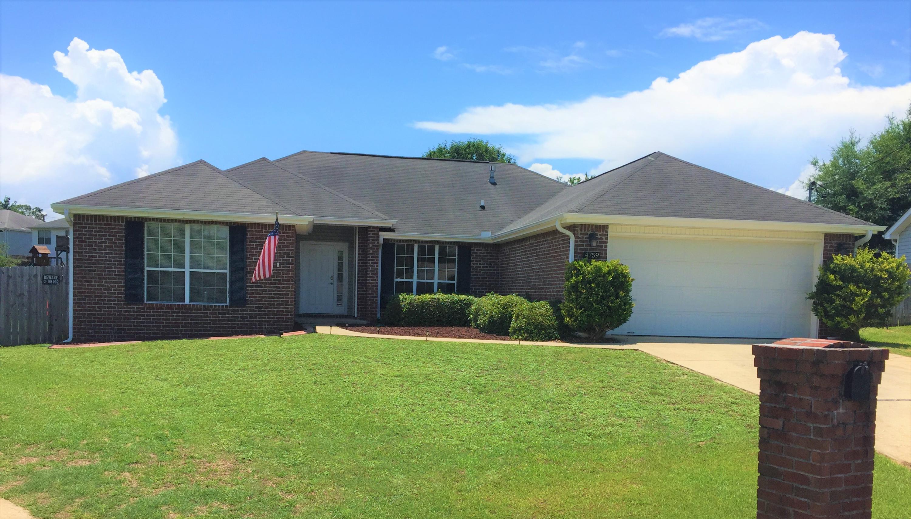 Come see this spacious newly updated home in South Crestview on a quiet cul-de-sac. This is a home you don't want to miss! This home features 4 bedrooms and 2 full baths utilizing a split floor plan. Large open floor plan with formal dining as well as a breakfast nook and bar area over looking the kitchen. All stainless appliances, gas range, and washer/dryer included. Enjoy the Florida Room and a covered patio, great for entertaining. This home features an in-ground gunite salt water system pool, beautiful landscaped yard with a raised garden, and firepit. All pool floats, chairs, and games stay with the home! PETS ALLOWED!! Only a 15-minute drive to Duke Field. Close to shopping, the bases, and schools plus it is in the county so there are no city taxes!