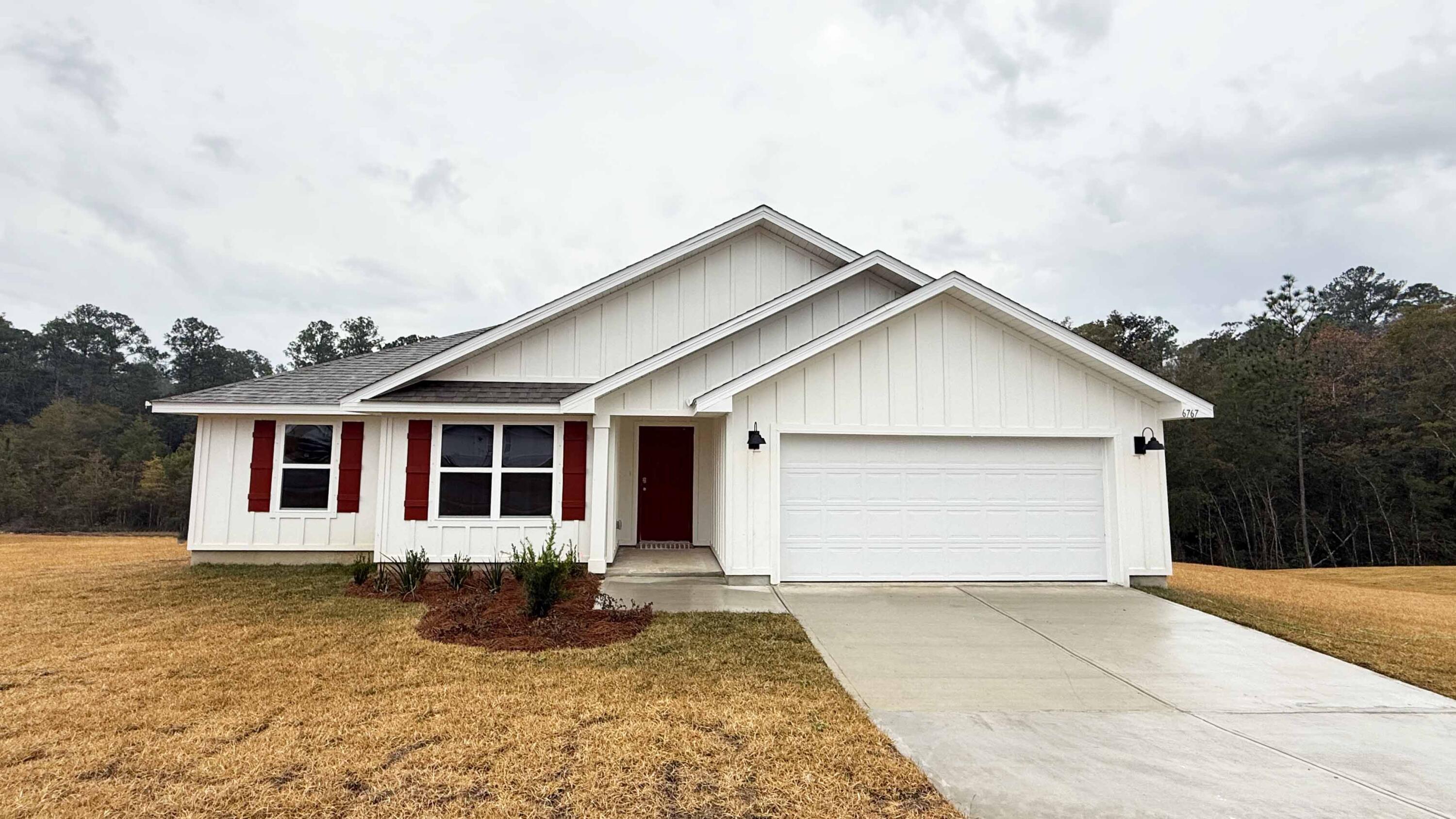 FABULOUS brand-new design, the spacious 'BOOTH' floorplan in the Heritage Plantation Community. A more rural, natural, wooded setting with hard-to-find LARGE homesites with an irrigation system included & a gas  water heater. This highly desirable design provides a relaxed, well-designed OPEN concept, no wasted space, 4 beds, 2 baths, nice 14'8 x 8 covered back patio & 2 car garage. Gorgeous countertops, stainless appliances in the kitchen, smooth top range, quiet dishwasher, built in microwave, roomy dining area & more. Striking wood look flooring, plush carpet in the bedrooms. The Smart Home Connect System has several convenient devices. Popular durable Hardi board exterior adds charm to the classic craftsman exterior. Stylish curb appeal. Located in a fast-growing  unique community.