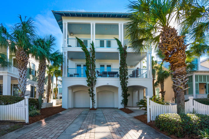 UNDER CONTRACT ACCEPTING BACK UP OFFERS, first right of refusal 72 hours. Nestled in the charming coastal community of Frangista Beach, 'Life Is Good' is located one street away from the sugar white sands and emerald waters of Destin/Miramar Beach. Owners & guests of this Frangista Beach home can enjoy 1,100 feet of DEEDED beach access a short stroll away. This magnificent 4,022 square foot home has 6 bedrooms, two master en suites and six bathrooms & loft/ bunkhouse with sprawling balconies throughout. There are two expansive living areas for guests to enjoy. The downstairs living area is off of the private pool and features a wet bar for convenience. The large chef's kitchen features a gas stove with high end stainless steel appliances and enough room to entertain all of your guests. Located directly across the street is the beautiful community pool for convenience.  The home also features large 2 car garage, plenty of parking spaces and a charming white picket fence.  Home is being sold furnished. 
 This property has amazing rental potential!

**Buyer to verify all measurements**
