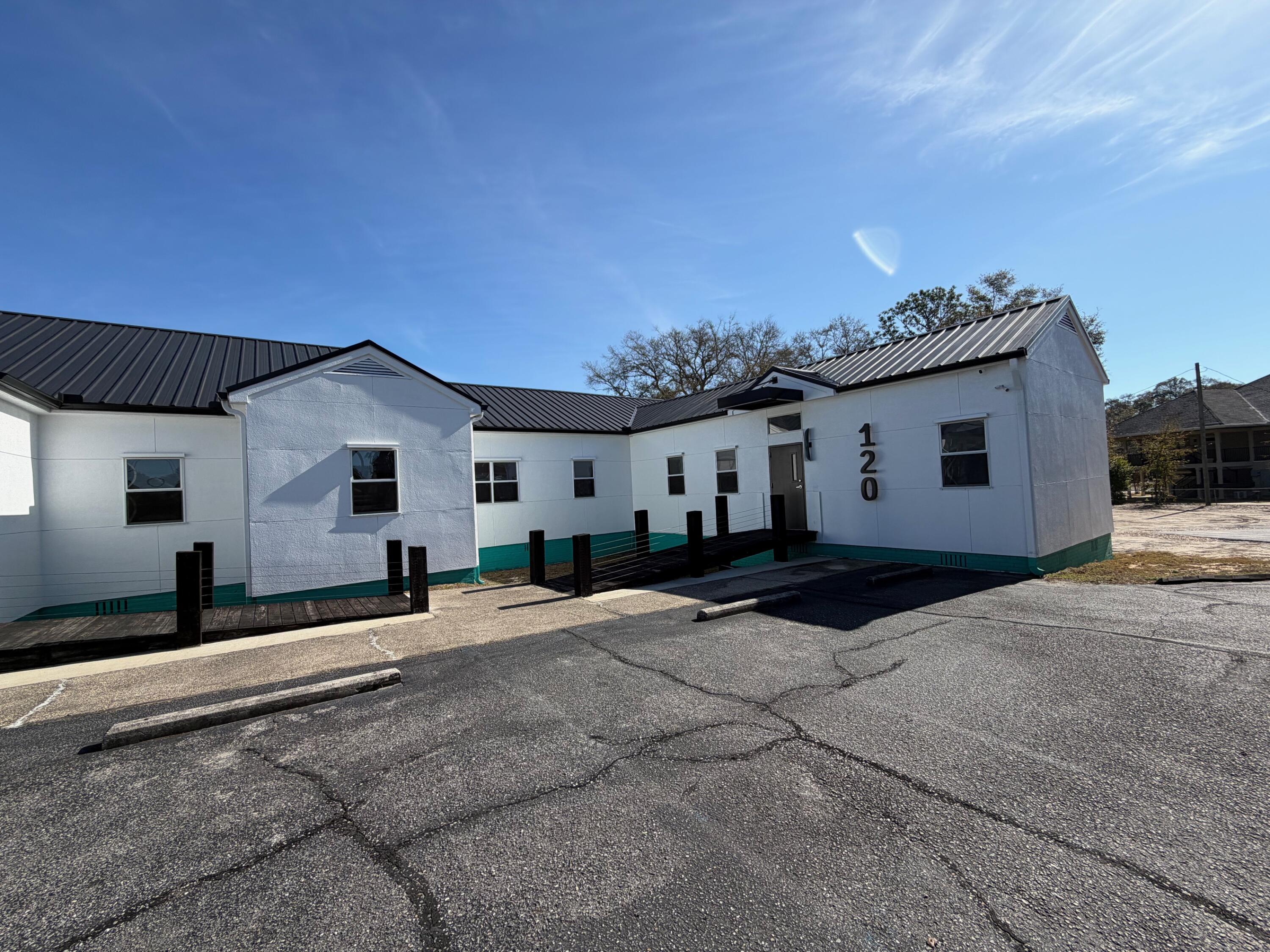 Updated office space located just outside of Eglin AFB east gate in Valparaiso, FL. Ste. C is a 1350 sf space that has a very efficient office layout which includes a nice reception area, large conference room, 4 offices and a restroom. Front & rear access doors make it convenient for both clients and staff parking. The space has updated features throughout with LDV flooring, tall ceilings, lots of natural light and recent paint on the walls. The owner will need 30 days to move its belongings out and build a few small interior walls to finalized the space. Rate structure here is $2,950 per month, full-service which includes Base Rent, NNN fees, Electricity, Water, Sewer, Trash and HVAC maintenance costs. Tenant will be responsible for its own janitorial. Parking limited to 5 or 6 spaces.