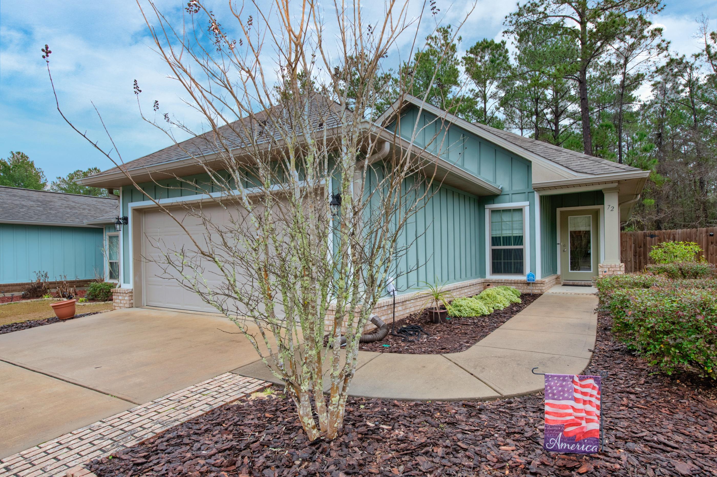 A beautifully kept home in LaGrange Landing! As you enter the home to the living room with vaulted ceilings you see the open floor plan and wonderfully equipped kitchen. Kitchen has bench seating in the window coming down the wall. Walk-in closet in the master bedroom comes in this DR Horton built home. The neighborhood is close to 331 giving easy access to Santa Rosa Beach and I10. LaGrange is only a 2 minute drive to the new Publix shopping center. The house is a brief walk to the kids play ground,  community pool,  and fishing dock.