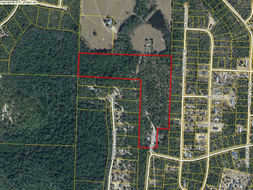16.5 acres older frame house that has NO value given in listing price; it has had all wiring stripped out and vandalized. Home is not livable. Pump missing on well. Septic will need to be inspected by Buyer (costs $275). Only cash offers will be considered since Lenders will not finance with no legal access. Buyer to verify all measurements and cost of survey ($1200) DISCLOSURE: property has no legal access. According to Planning and Zoning and Walton Co. Road Maintenance--they state the property does not touch Owens Road. There is a dead space of land in front and down the west side of Owens Road that ownership is unknown.