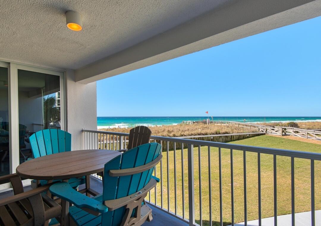 Don't miss this incredible opportunity to own a second-floor, Gulf-view condo in the highly sought-after Shoreline Towers—offering unbeatable value for luxury beachfront living in Destin, Florida.
This spacious 2-bedroom, 2-bath condo features over 1,400 square feet of open-concept living with panoramic views of the Gulf from the balcony, living area, kitchen, and primary suite. Turnkey and rental-ready, the unit comes fully furnished and thoughtfully updated to maximize comfort and style.
Property Highlights:
Expansive Living Space with generous natural light and beach views.
New hurricane-rated double-pane windows and sliding glass doors.
Fully furnished with tasteful coastal decor. Read More... The expansive modern kitchen features stainless steel appliances, custom cabinetry, wraparound granite countertops, and tile backsplashall with Gulf views.

The Primary Suite features a king-size bed, flat-screen TV, and a stunning bay window overlooking the beach.

Guest Bedroom with two queen beds and additional bay window showcasing Gulf views.

Elegant Bathrooms including a luxurious walk-in shower and double vanities in the primary bath.

Private laundry with in-unit washer and dryer.

Imagine waking up each morning to the soft sound of waves and the salty breeze drifting in from the Gulf. Just outside your door, a private boardwalk leads to the sugar-white sands of Destin's world-famous beachesyours to enjoy thanks to deeded beach access exclusive to Shoreline Towers residents.

This isn't just a place to stayit's a lifestyle.

Beyond the beach, Shoreline Towers offers an impressive lineup of resort-style amenities. Start your day with a workout in the fully equipped fitness center, followed by a relaxing session in the sauna. Want something more active? Grab your racquet and head to the lighted tennis and pickleball courts, or shoot some hoops on the basketball court.

When it's time to unwind, the seasonally heated Gulf-front pool invites you to lounge in the sun, take a dip, or watch the sunset paint the sky in vivid colors. Nearby, the clubhouse with a full kitchen and event space makes hosting family gatherings or neighborhood events effortless.

For those who love the outdoors, cast a line in the on-site fishing lake, or enjoy a casual afternoon grilling at the picnic areacomplete with both charcoal and gas grills and plenty of shaded seating. And with ample parking for both owners and guests and a gated entry with 24/7 security, peace of mind is built into the experience.

Best of all, Shoreline Towers is located in the vibrant heart of Destinjust minutes from waterfront dining, upscale shopping, boating adventures, and the Gulf's legendary fishing charters. Whether you're seeking a primary residence, a vacation home, or a rental-ready investment, this is the perfect place to enjoy the very best of Florida's Emerald Coast.

Welcome home to Shoreline Towerswhere every day feels like a vacation.