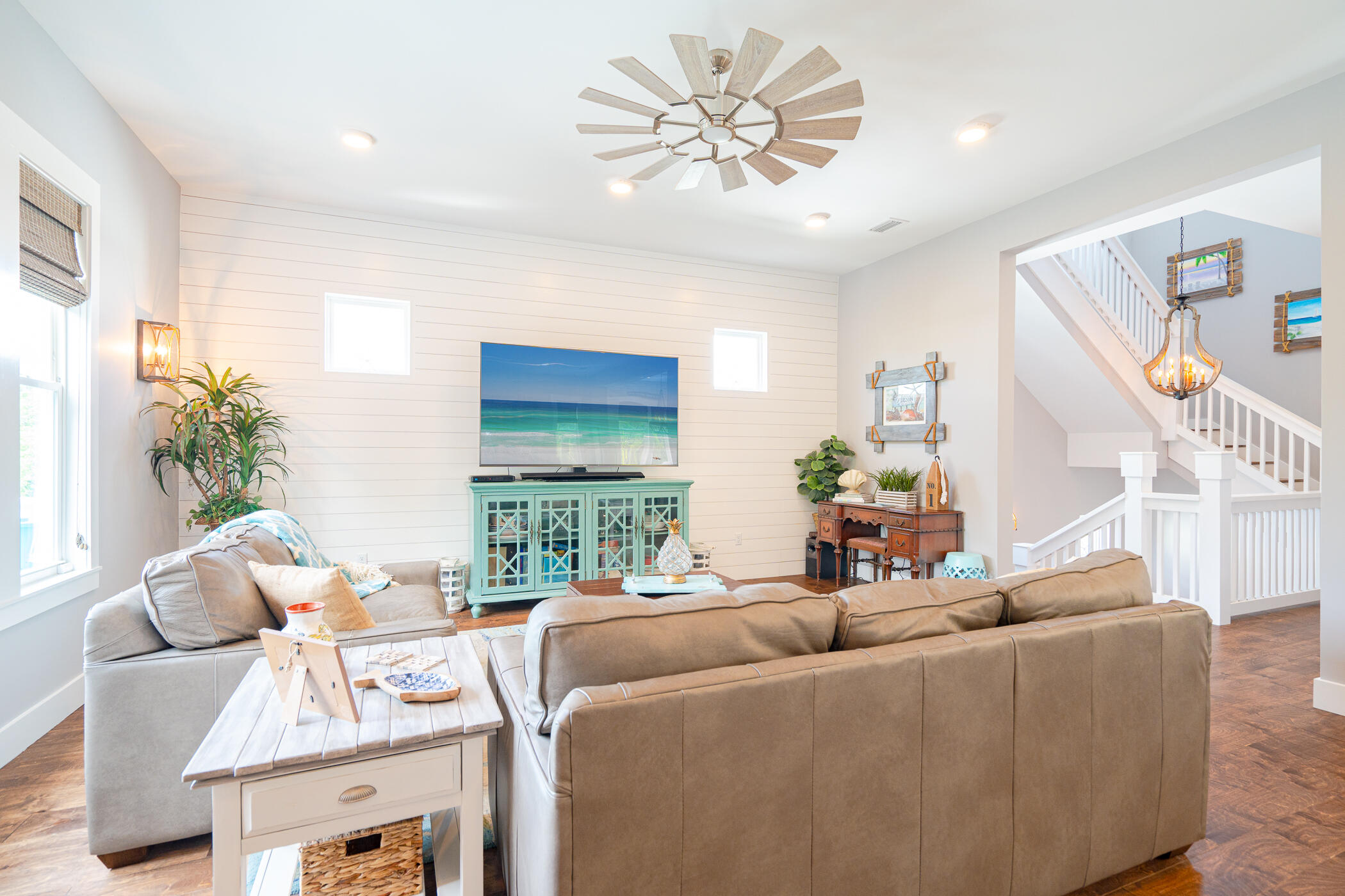 Up to 95k in projected rental revenue! KAYAK to the beach or take your GOLF CART to 30A! 5/3 bath &2 laundry rooms beauty sits on an amazing lot backed up to preserve in the highly desirable Grande Pointe neighborhood in Inlet Beach. This home boasts a whole home GENERAC GENERATOR, top of the line Kitchen-Aide appliances, custom lighting, custom black out shades throughout and 2 levels of porches screened in!  With private access to Lake Powell (largest coastal dune lake in the country) and walking distance to the public beach access, amazing dining and shopping, this is a true gem!! A new pedestrian tunnel is currently under construction, making 30A and Rosemary Beach even more accessible! Whether you are looking for an investment property or a full-time residence,this one has it all!