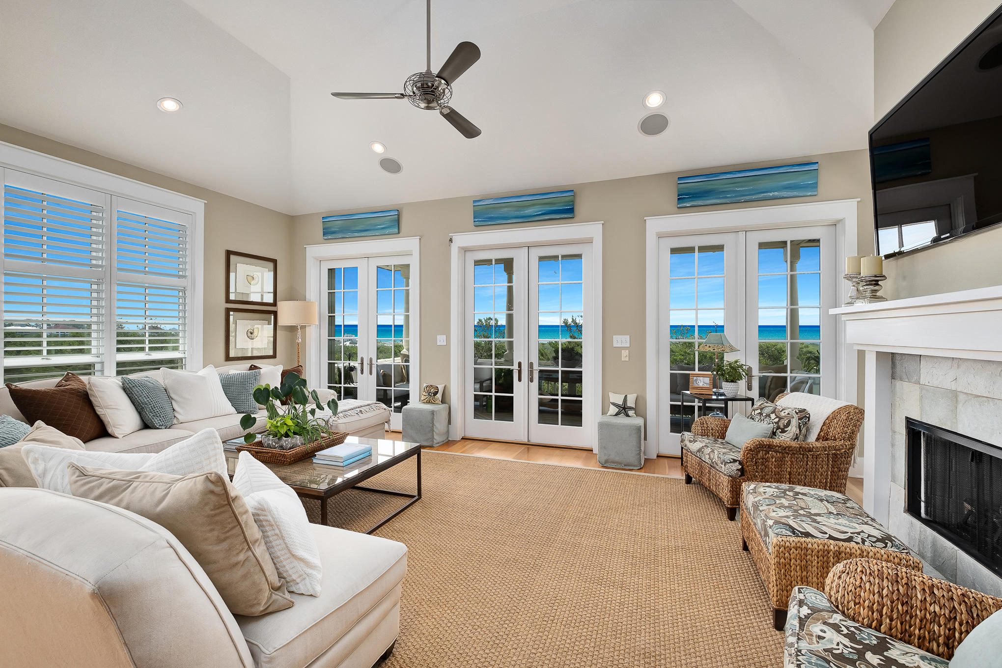 VIEWS - VIEWS - VIEWS  This East End corner residence in the gated community of Cypress Dues has unobstructed and sweeping views across Tops'l State Park to the Gulf of Mexico and Stallworth Lake.  This beautifully maintained, 4 Bedroom, 4.5 Bath residence is sold furnished and is the perfect beach home, investment property, or as a second home getaway with family and friends.  With over 3000 square feet of interior living space, the home features three oversized balconies where you can relax at the beach and enjoy the breezes from the gulf of Mexico in a tranquil setting overlooking the park and the Gulf of Mexico.  Cypress Dunes amenity center boasts a stunning pool and workout facility.    Call today to schedule your personal tour of this amazing residence.  Buyer to verify dimensions.