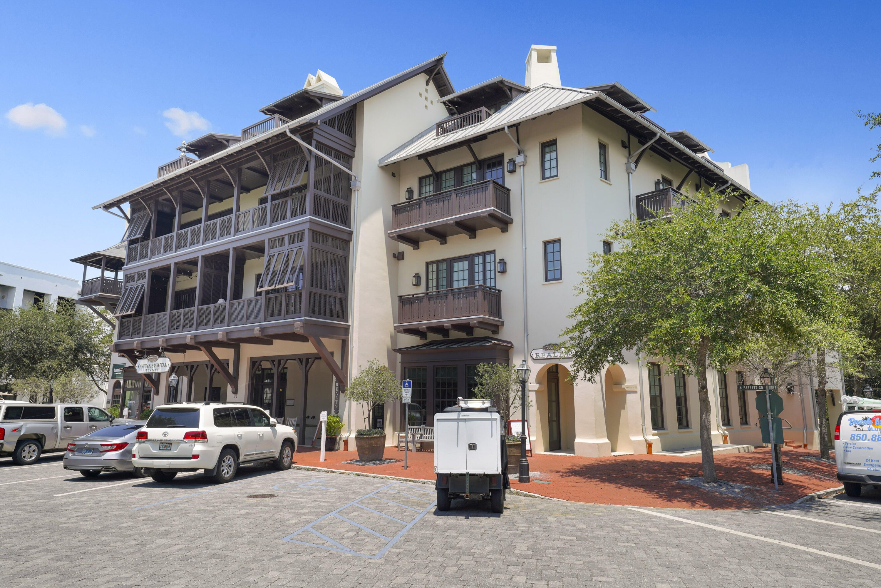 Welcome to #10 Barrett Place, where luxury and elegance converge in the heart of the pedestrian-friendly Rosemary Beach community. This captivating two-bedroom condo offers an array of top-notch finishes, creating a space that exudes sophistication and comfort. Step inside and be amazed by the meticulously designed kitchen, boasting Viking stainless appliances - including a gas range, and exquisite white marble countertops. The modern, full kitchen is a culinary haven that even the most experienced chef will appreciate. Throughout the condo, warm-toned wood flooring adds a touch of timeless elegance.  Barrett Place provides premium amenities, including underground parking for convenience, elevator access for easy mobility, and separate deeded storage to keep your belongings organized Your comfort and relaxation are further enhanced by the private balconies, where you can enjoy rooftop views of Rosemary Beach.
As an owner in Barrett Place, you'll have access to the Rosemary Beach Owners' Pool and Pavilion and access to four other stunning pools scattered throughout the community, offering beautiful spaces to cool down and revel in style. With the beach just a few blocks away, the surf and sand are always beckoning for you to enjoy.
Venture out and explore the vibrant Rosemary Beach community, with excellent restaurants and unique local shops all within walking distance.

All information contained in this listing is believed to be correct, please verify any information that is important to you.
