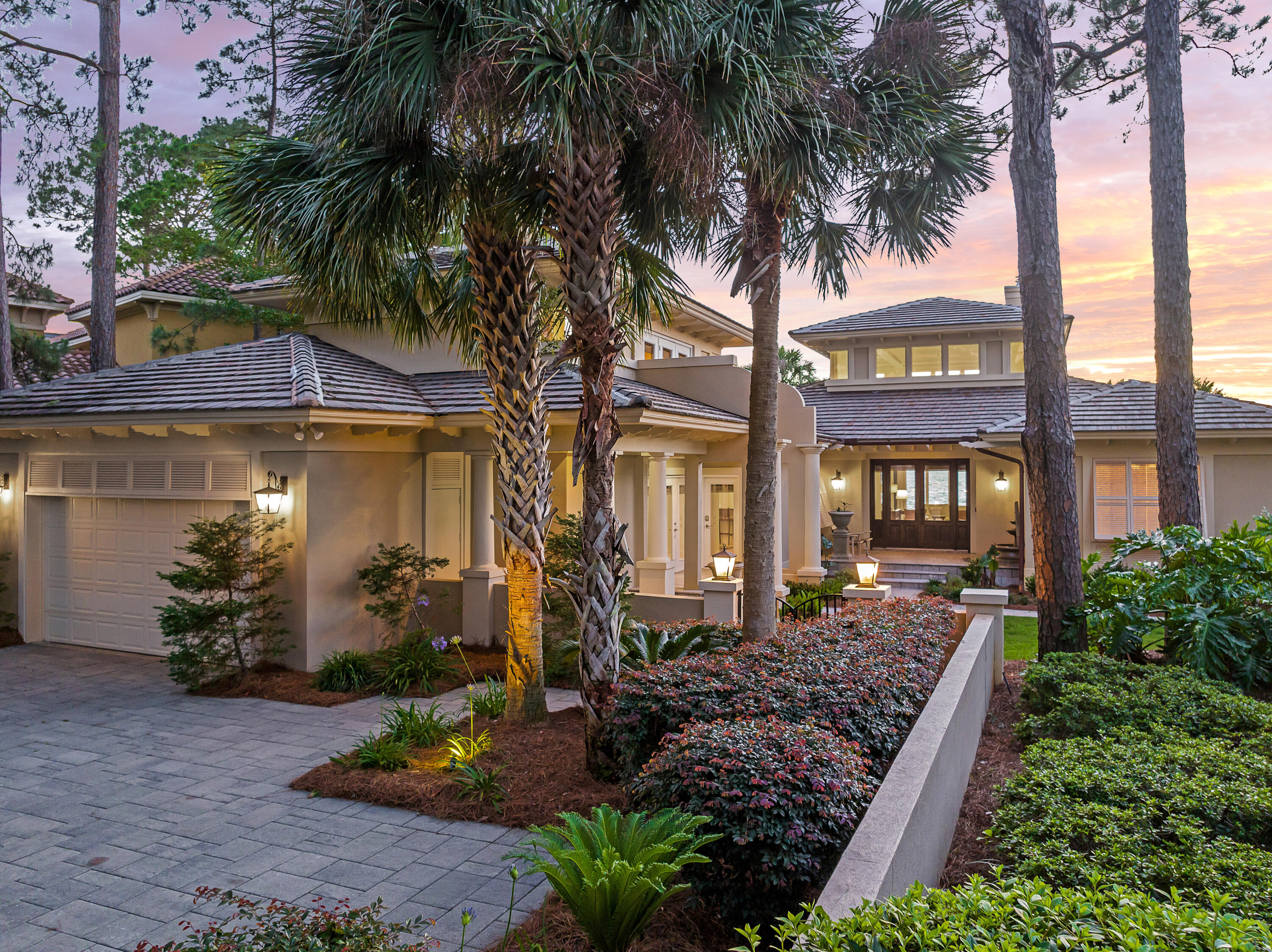 Welcome to 3000 Bay Villas Drive, a lavish bayfront home nestled within the prestigious double-gated Burnt Pine neighborhood of Sandestin Resort.  Lush landscaping leads you to this exquisite home with a private dock. Enter through the privacy gate into the stunning courtyard, offering separate access to guest accommodations. Inside the foyer, your eyes are immediately drawn through the spacious interior to the spectacular west-facing views of Choctawhatchee Bay. The formal living area, with its high ceilings and floor-to-ceiling windows, features a cozy fireplace. The adjacent dining room, complete with a wet bar, seamlessly flows into an open kitchen and informal family room, both with access to the front courtyard.  The kitchen is bright and airy, offering ample storage space. The master suite includes custom his and hers walk-in closets and a luxurious bathroom with double vanities, a garden tub, and a shower. The versatile second floor includes a third bedroom, workspace, and full bath. Located at the end of a quiet cul-de-sac, this spacious home and expansive lot offers peace and tranquility.

Additional features include a sound system, security system, backup generator, automatic curtains, and a custom outdoor area with a pool, spa, private dock, and a two-car garage. This meticulously maintained home, featuring numerous updates for comfort and peace of mind, offers superb waterfront living ideal for fishing, boating, or simply enjoying the serene environment.

Exclusive access to the pristine beach club, premier golf courses, a top-tier tennis center, a 210-slip marina, a fully equipped fitness center, and a variety of dining options within the 2,400-acre Sandestin Resort enhances the lifestyle. For a true golf cart community experience, Grand Boulevard just outside the resort gates offers additional shopping, dining, and entertainment without needing to travel on Hwy. 98.

Whether you seek adventure or tranquility, this property provides the perfect setting for the ultimate coastal lifestyle. Schedule your private tour today and experience the finest in coastal living. Buyer to verify all dimensions.