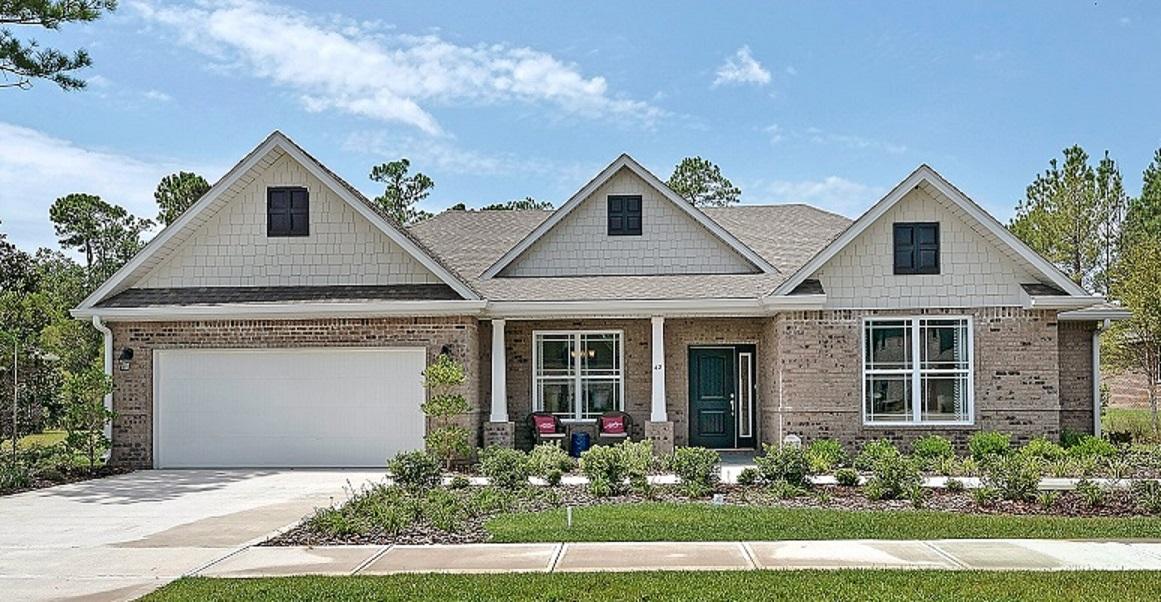 Come buy our BEAUFORT in our HAMMOCK BAY community located in Freeport FL. This BEAUFORT offers 2605 SF of living space with 4 large Bedrooms and 3 full Baths plus a Living Room/Office. This home is located in HAMMOCK BAY'S newest community BRIGHTON. As you enter the BEAUFORT from the covered front porch the wide foyer opens to a large Dining Room and Living Room/Office. Continue to the 20'x17 Family Room with an entire wall of windows and open to Kitchen. The Kitchen has granite countertops, an island and upgraded 42 cabinets. Just off the Kitchen is a patio that's perfect for relaxing or entertaining family and friends. The Master Suite includes a large walk-in closet, double vanities, separate shower and garden tub.