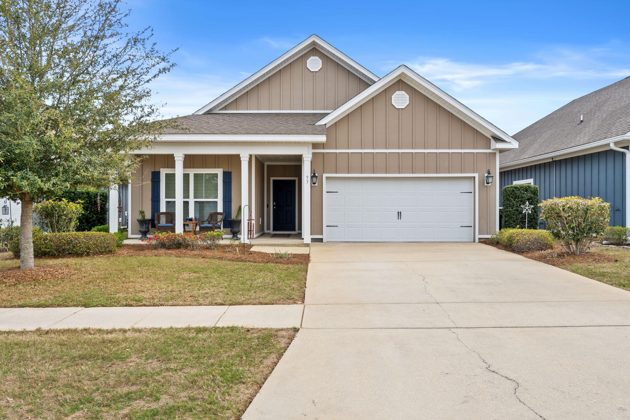 Seller will pay one year of the Firefly HOA fees with an acceptable offer! Carefree Living at its finest! No yardwork!  Lawn and garden care  and cable TV included in your HOA fees.  This lovely  low maintenance 3 bedroom, 2 bath Hammock Bay home in the gated Firefly community was completed in 2019 and has its own community pool, pickleball courts and clubhouse. There is also unfettered access to the additional extensive Hammock Bay amenities. The light and airy home features Smart Home Technology, 9' ceilings, beautiful flooring throughout the common areas, carpet in all bedrooms, stainless kitchen appliances (including a flat cooktop stove & side-by-side refrigerator), crown molding and upgraded light fixtures. The home has been impeccably maintained and is ready for it's next fortunate owners!