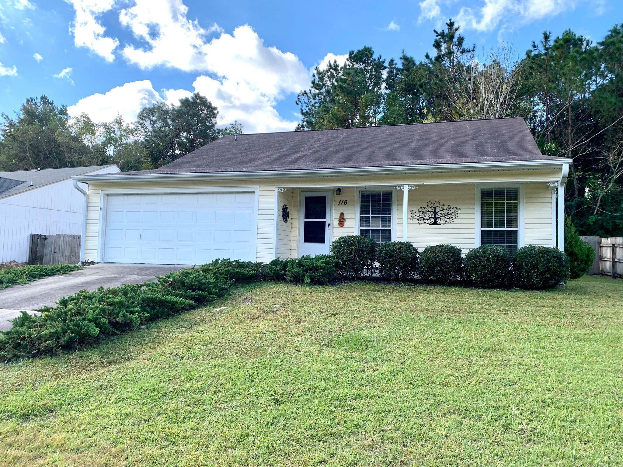 Charming home in a great neighborhood! The master suite is on the ground level and has 2 closets and an attached Master Bathroom. The home has 2 large bedrooms and a full bathroom on the second floor. You will notice the large vaulted ceiling as you walk in the front door. The flooring in the main living area downstairs is Spanish tile. The spacious eat-in kitchen has newer all-wood cabinets and a nice walk-in pantry. The fenced in and level backyard with covered patio is great for entertaining and for your furry pets. All furniture is negotiable too so great for those that have recently lost everything due to Hurricane Michael. Your new home is priced to sell so make your appointment today!