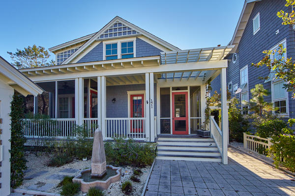 Immaculately maintained WaterSound Beach residence in a premium location approximately 100 yards from a community boardwalk to the beach with golf cart access directly to the beach and a sunset viewing deck. Offered at the lowest price point of any WaterSound Beach home located this close to the beach! With 4 bedrooms, 4.5 bathrooms, an additional office/bunkroom and over 2,300 square feet, there is ample room for family and friends to relax and enjoy the 30A lifestyle to its fullest. Special features such as Brazilian Cherry hardwood floors, first floor Alder wood ceilings, plantation shutters, two screened porches, Viking appliances and Ipe wood deck and stairs add warmth and style. Functional additions including a whole house Generac generator, a foam insulated attic, a Rinnai tankles hot water system, a wind abatement system and an animal exclusion barrier around the home offer peace of mind and protection from the elements. Both sophisticated and stylish, the gated WaterSound Beach community located south of Scenic Highway 30A offers homeowners a rare sense of seclusion with easy access to area activities. Amenities include swimming pools, a puttering park, community green spaces, a state-of-the-art fitness center and private boardwalks to one of the most beautiful stretches of coastline in South Walton.