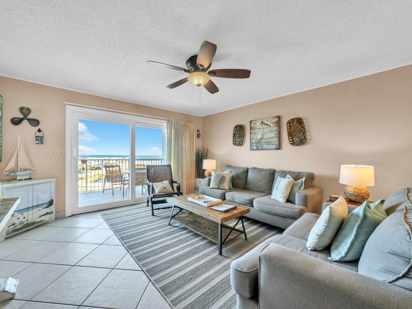 Penthouse! 2 Bedroom 2 Baths at The Islander. The perfect location in Destin, Florida on prestigeous Holiday Isle. The beach is just steps away!  The views of the Gulf as well as Destin's East Pass are gorgeous! Amazing sunets await you! This spacious unit on the 7th floor is perfect for a family vacation or a quick weekend at the beach!. The condo development is quiet, family oriented, and so relaxing! Lovely decor with a beachy flair! New HVAC 2023, as well as new hot water heater, new bathroom vanity, new family room 55'' TV, new king size mattress in primary, new  twin mattresses second bedroom, brand new Dish Washer! Excellent location- close to restaurants & shopping. Your penthouse beach getaway is waiting for you to arrive, and not ever wanting you to leave! Enjoy the beach!!