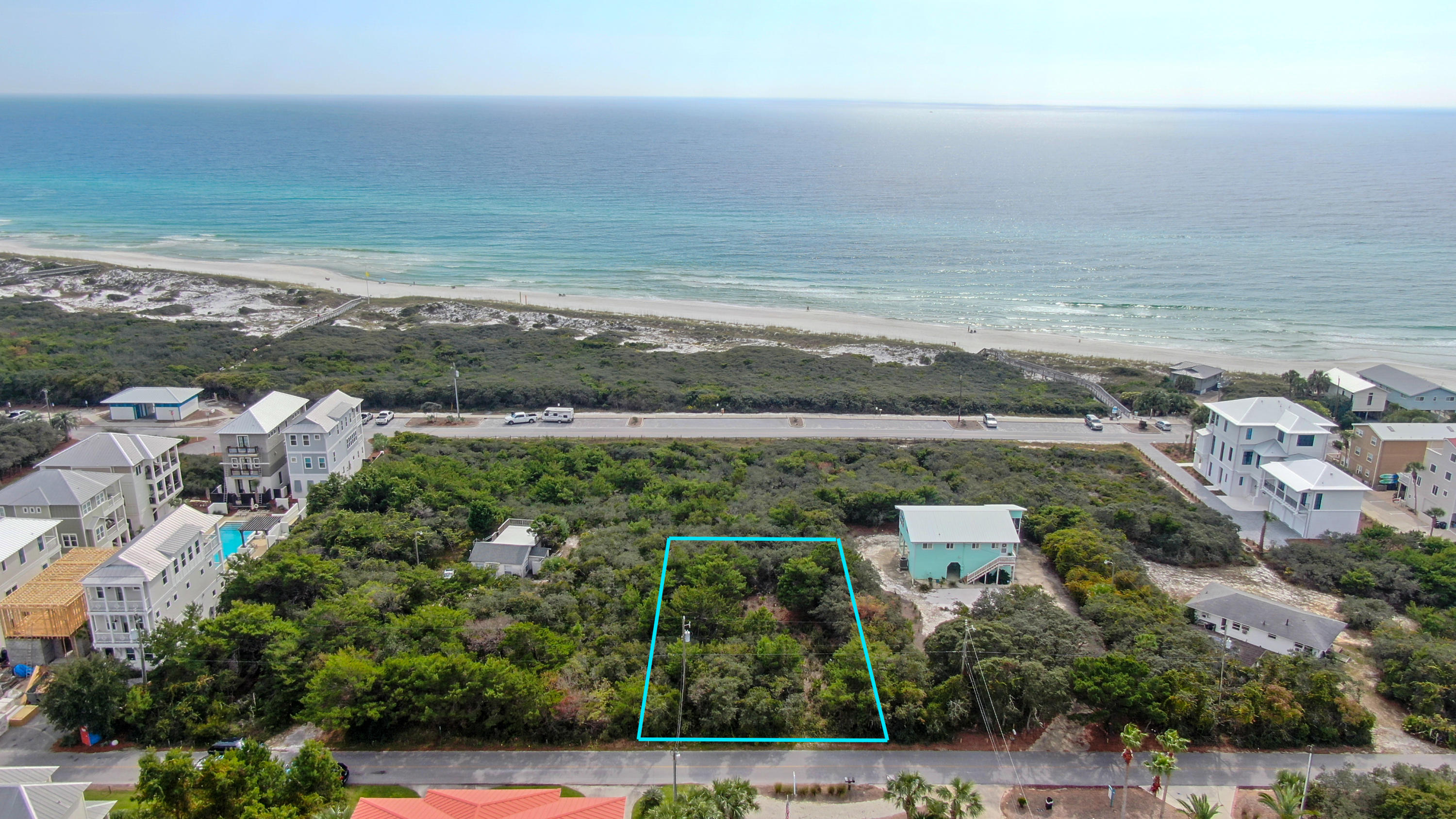 One of the few premier lots left in Inlet Beach.
1/4 acre with building plans for 5,000+ square foot home designed by architect Chris Stoyles.
One tier back from the gulf offering forever views.
All land south of West Park Place is protected dunes and can never be developed.
Incredible homesite offering stunning gulf views to the east and west.
Lot is located in Inlet Beach and is positioned just off 30A's largest beach access, which is less than a minute walk.
Prime location less than a 5-min bike or golf-cart ride to nearby Rosemary and Alys Beach and to the shops and restaurants of 30Avenue.
Location is outstanding for building a vacation rental investment property or primary/2nd home.
Give us a call today for additional info.