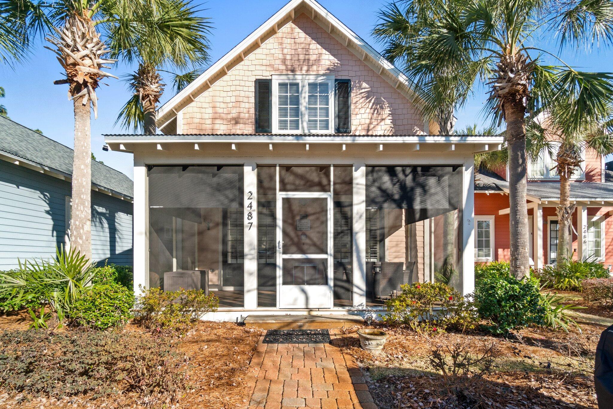 Tucked away in the charming and serene Bungalos at Sandestin, this inviting three-bedroom, three-and-a-half-bathroom home offers a perfect blend of comfort and convenience. Whether you're searching for a primary residence, a relaxing vacation getaway, or a property with rental potential, this turnkey home is ready to welcome you. Ideally situated just a short stroll from the neighborhood pool and putting green, this home comes fully furnished with tasteful décor and includes a 6-seat golf cart—perfect for easy access to Sandestin's private Gulf beaches, the marina, and the shopping and dining options at The Village of Baytowne Wharf and Grand Boulevard. Recent updates, including a new roof and HVAC system and fresh interior paint throughout add to the home's appeal and practicality.
The living area features a cozy gas fireplace and French doors that open to a screened-in front porch, a peaceful spot to enjoy your morning coffee or unwind with an evening drink. The first-floor primary suite offers hardwood flooring, ample storage, and a private en-suite bath. Upstairs, two generously sized bedrooms each feature walk-in closets and private baths, ensuring space and comfort for family and guests. Additional enclosed attic storage keeps everything neatly organized.

The backyard, shaded by mature palms and enclosed by a new 8-foot privacy fence, offers a tranquil outdoor space for relaxing, entertaining, or letting pets play. The included golf cart, recently upgraded with lithium batteries, ensures worry-free transportation around the resort.

The Bungalos neighborhood is known for its friendly, laid-back vibe and classic Florida cottage-style architecture. Residents enjoy access to a heated pool and putting green, as well as the neighborhood's lush landscaping and welcoming atmosphere.

Within the gates of Sandestin, life is connected by miles of golf cart and pedestrian pathways that meander through lush live oak groves, scenic lagoons, and meticulously landscaped fairways. Spanning over 2,400 acres from the bay to the beach, Sandestin Golf and Beach Resort is a playground of premier amenities: four championship golf courses, 15 world-class tennis courts, a full-service 226-slip marina, and miles of biking and hiking trails await. Experience dining at its finest with celebrity-chef restaurants and a variety of shopping at The Village of Baytowne Wharf, Grand Boulevard, and the Market Shops of Sandestin. Relax and rejuvenate at the full-service spa, or take in the area's natural beauty while staying active.

With its thoughtful design, convenient location, and access to resort amenities, this home is an excellent choice for those seeking the best of coastal living. Reach out to us today for cost-to-town figures & rental projections.