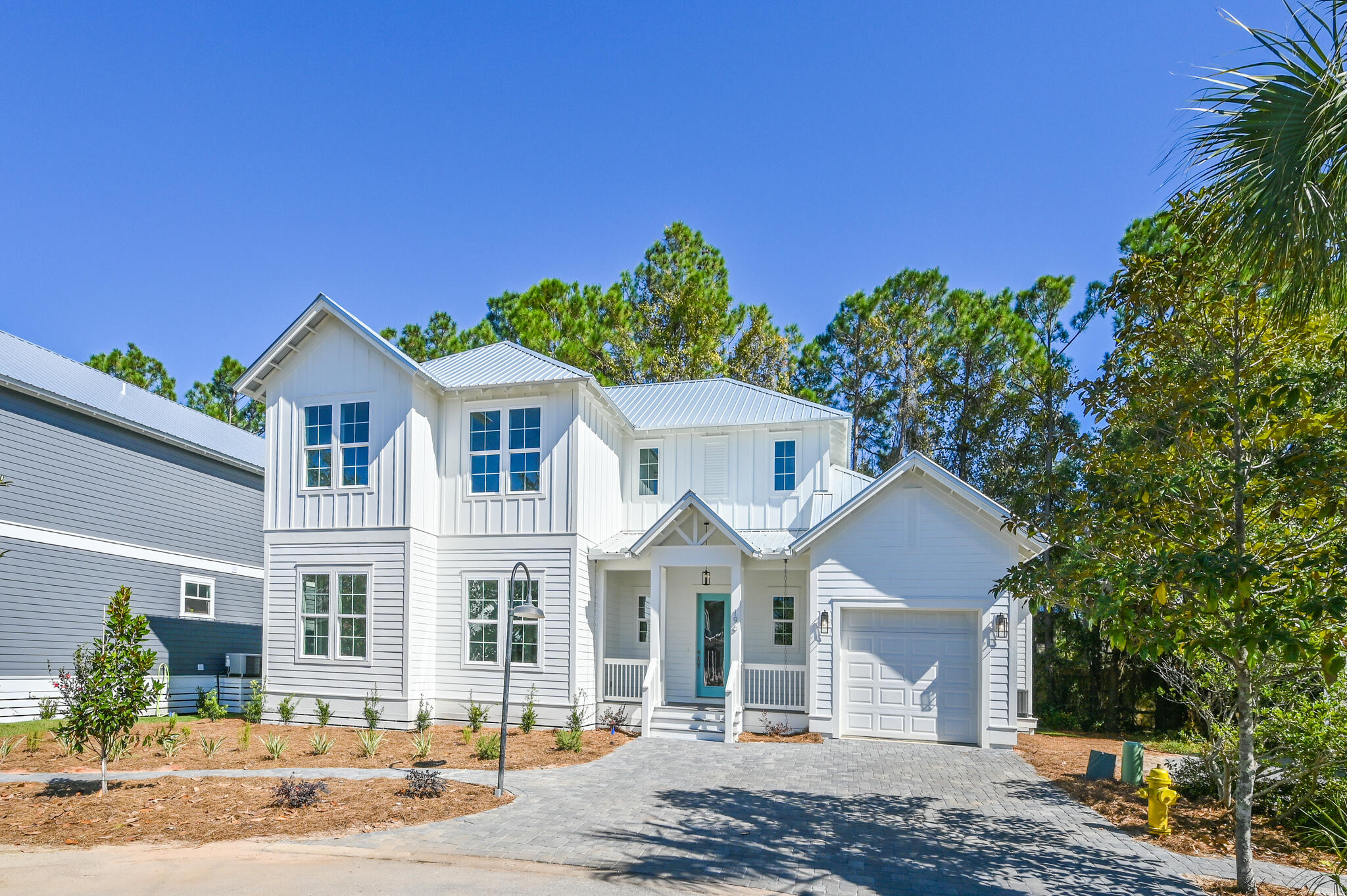 Beautiful new home in the gated neighborhood of Hidden Grove.  House is four bedrooms and three & half baths.  Bathroom floors will be tile with tile shower and bath enclosures.  Remainder of homes floors will be LVP.  First floor ceiling height is 10 feet with master located on first floor.
The house is located on a great lot in back of the neighborhood.
Flood X