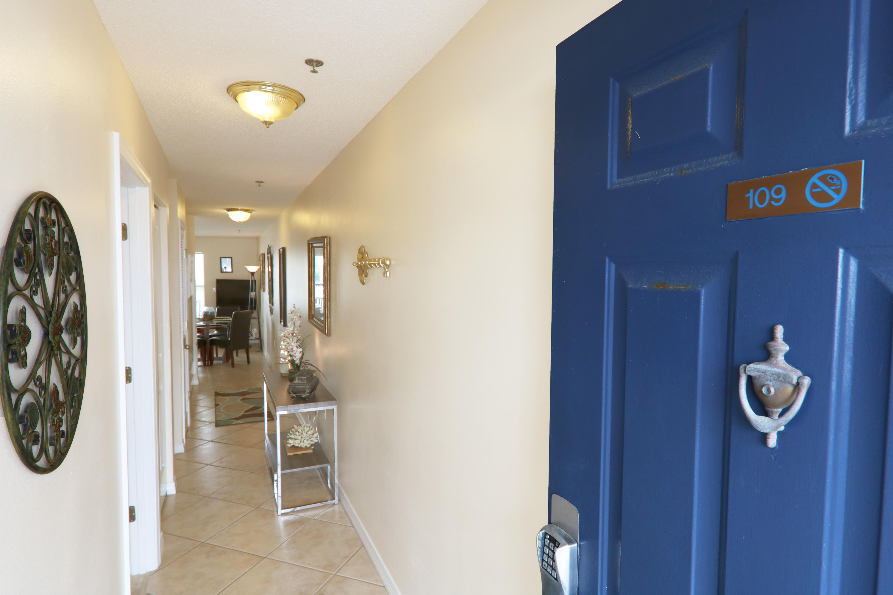 Beautiful ground floor unit with a private direct access to the pool, directly across from beach walkover, and parking right outside the door. Walk right out to scenic gulf drive walkway or to the beach access. Spacious bedroom, a sleeper sofa and bunk beds in the hallway, this condo sleeps six comfortably. Living room extends out to the patio for entertaining through southern french doors. This bright and sunny unit is sold fully furnished and rental ready. Lowest priced unit in the complex. Great location in the heart of Crystal Beach. Close to all the best restaurants and shopping Destin has to offer.
