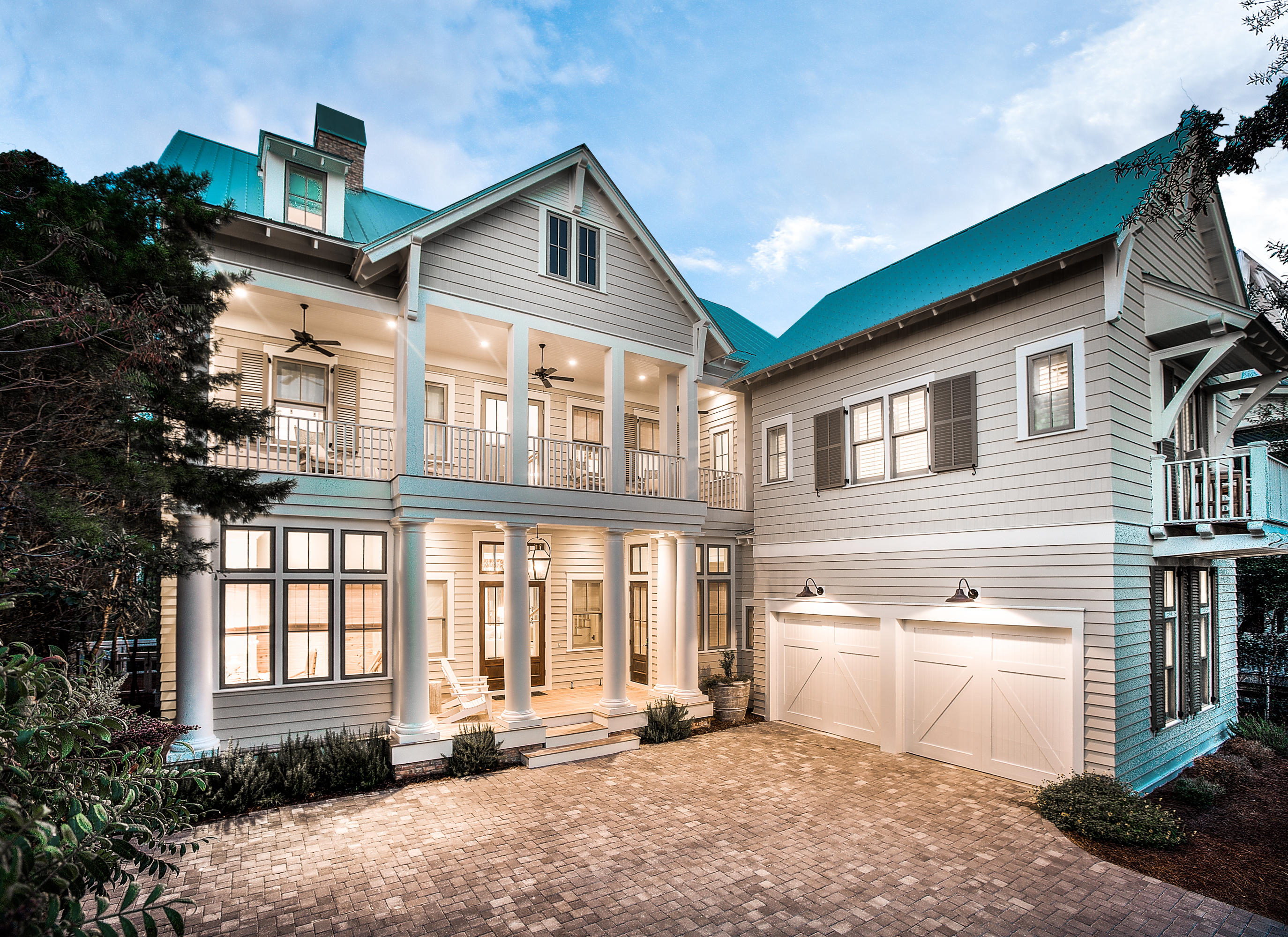 This stunning home in Phase I of the WaterColor community offers charm, beauty and elegance. Six bedrooms, six and a half baths and over 6,100 square feet provide ample space for family and friends. Enjoy lovely lake views and a private backyard complete with pool, patio and a large covered outdoor living area with built-in grill and wood burning fireplace. The warm and inviting interior is complimented with luxurious finishes and features throughout such as reclaimed farm wood beams, gorgeous hardwood floors, Chicago reclaimed brick, whitewashed bricks, reclaimed cypress walls and shiplap walls. The professional kitchen is spacious and well-equipped with stainless steel appliances, professional vent hood, Silestone countertops, wet bar and an oversized pantry. The luxurious 2nd floor master suite has a separate sitting room with lake views, gorgeous master bathroom and closet with custom shelving. A secondary master suite is located on the 1st floor with a private porch. Additional features include a theatre room, exercise room, built-in bunks, elevator, two laundry rooms and a two car garage. Located on 499 acres in the renowned South Walton Beaches, the picturesque WaterColor community was created with families in mind and offers the charm of small town life. Exceptional community amenities include several beautiful swimming pools, a gulf front beach club, nature trails, kayaking, canoeing, a fitness center, tennis, Camp WaterColor for kids, parks and green spaces.