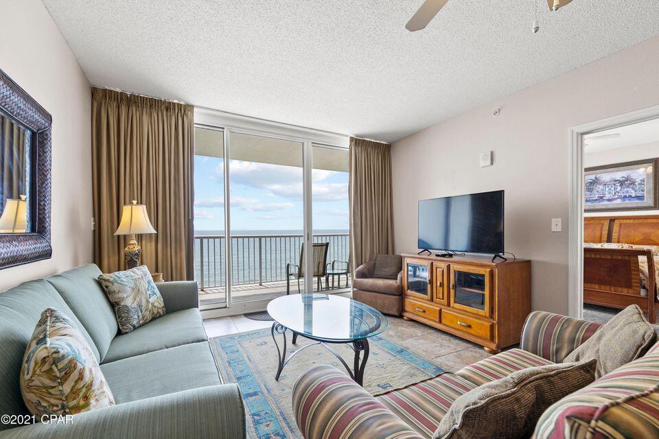 EXCELLENT LOW FLOOR ELEVATION! CONVEYS WITH PRIVATE, DEEDED PARKING SPACE #369! Majestic 1-704 is the beach getaway that you
have been dreaming of! Super-efficient floorplan, this 3 bedroom , 2 bath gulf front condo has a PRIME lower floor location in the deluxe 23-story Gulf front
complex. Open floorplan and 9' ceilings allow for fabulous Gulf and sunset views from balcony, living room, dining room, kitchen, & master suite providing the
ultimate alfresco living and entertaining environment! It lives like a beach house but comes with all the benefits of owning a condo. Great for second home,
vacation rental or full time living! This clean, well maintained, turnkey offering will convey fully furnished, decorated, and rental ready.