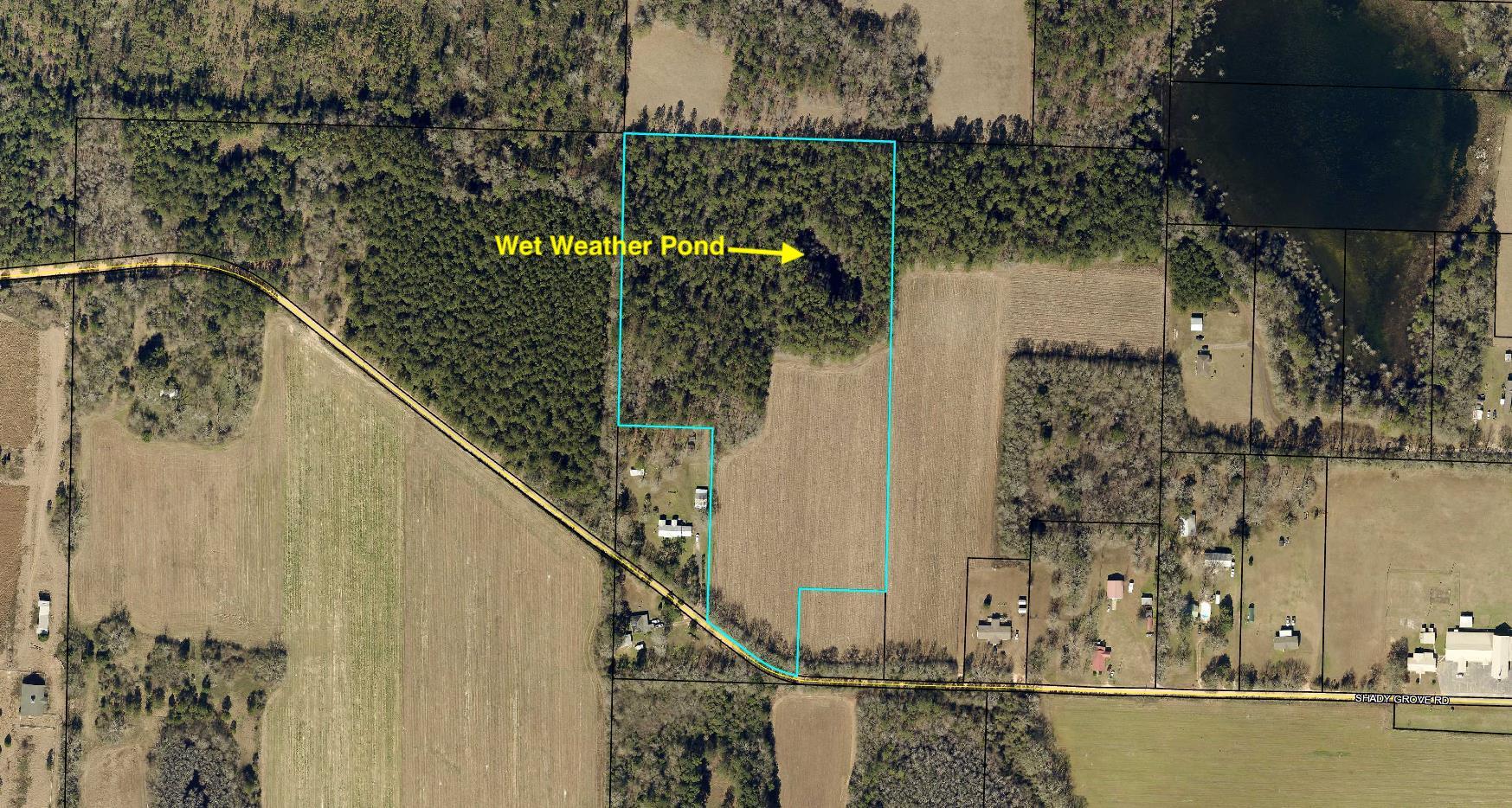 Level 15 acres of land in the popular Baker Community. The front, south, 6 acres is cleared and the north 9 acres is wooded, has a wet weather pond and quite a few pine trees  A crop will be planted in the cleared acreage in mid January, unless the property is sold; once planted, any sale will be subject to crop allowed to be harvested. The road frontage is estimated from measuring the aerial on the Property Appraiser's web site. The owner does not have a survey. Zoning and Future Land Use are Agricultural. Electric and water are available but not connected on site.