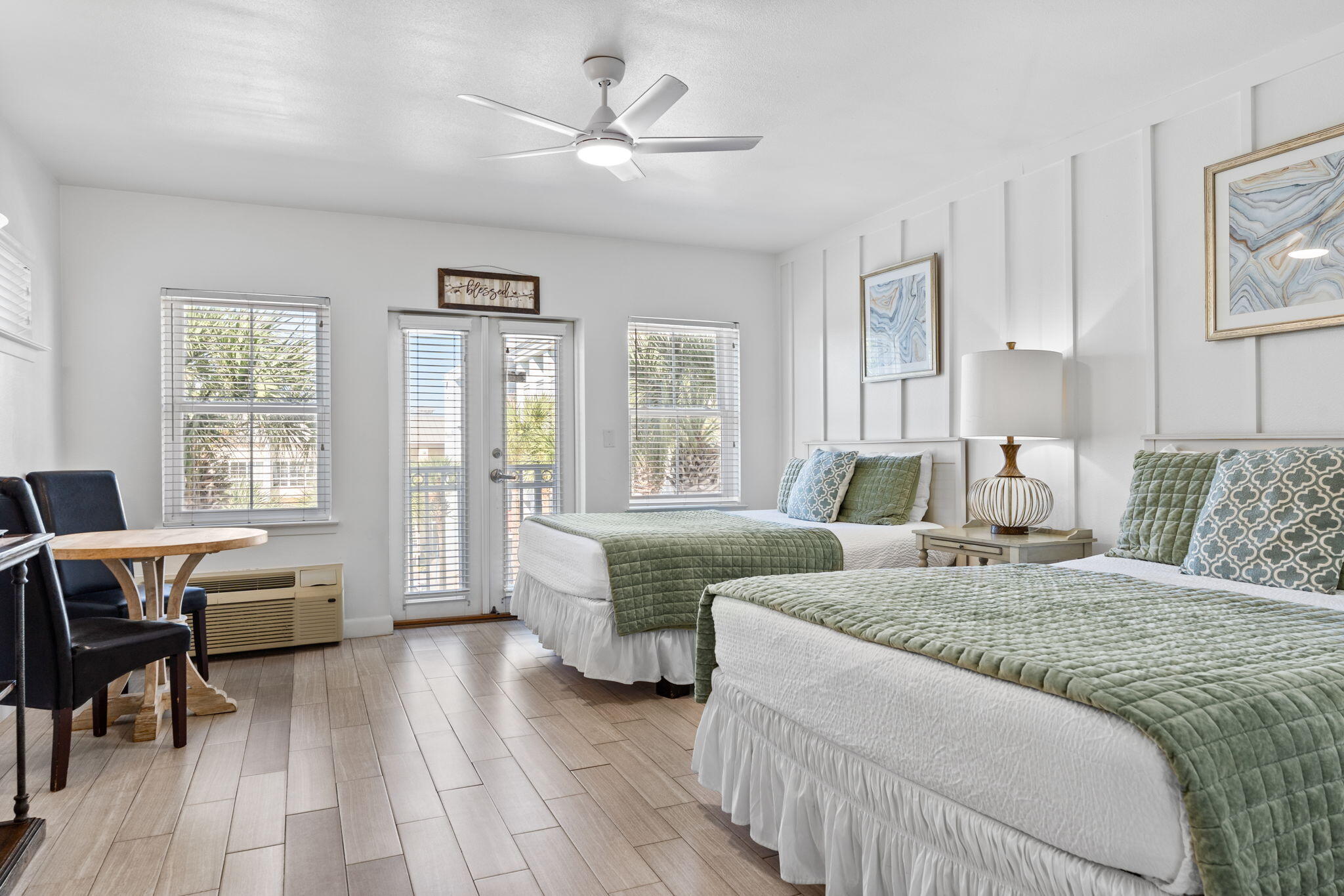 This charming fully furnished studio condo is just steps from the white sand and emerald waters of the Gulf of Mexico. Featuring tile flooring throughout, an adorable shiplap wall and French doors that open to a private balcony overlooking Gulf Place, and a bright, open layout designed for comfort and style.
Enjoy the unbeatable convenience and vibrant atmosphere of Gulf Place, offering three swimming pools, deeded beach access, tennis courts, boutique shopping, restaurants, and a pharmacy, plus a large outdoor amphitheater that hosts live entertainment.
Located directly across from Ed Walline Public Beach Access, this condo is perfect as a vacation home, investment property, or weekend escape. Experience the best of Santa Rosa Beach at 317 Gulf Place.