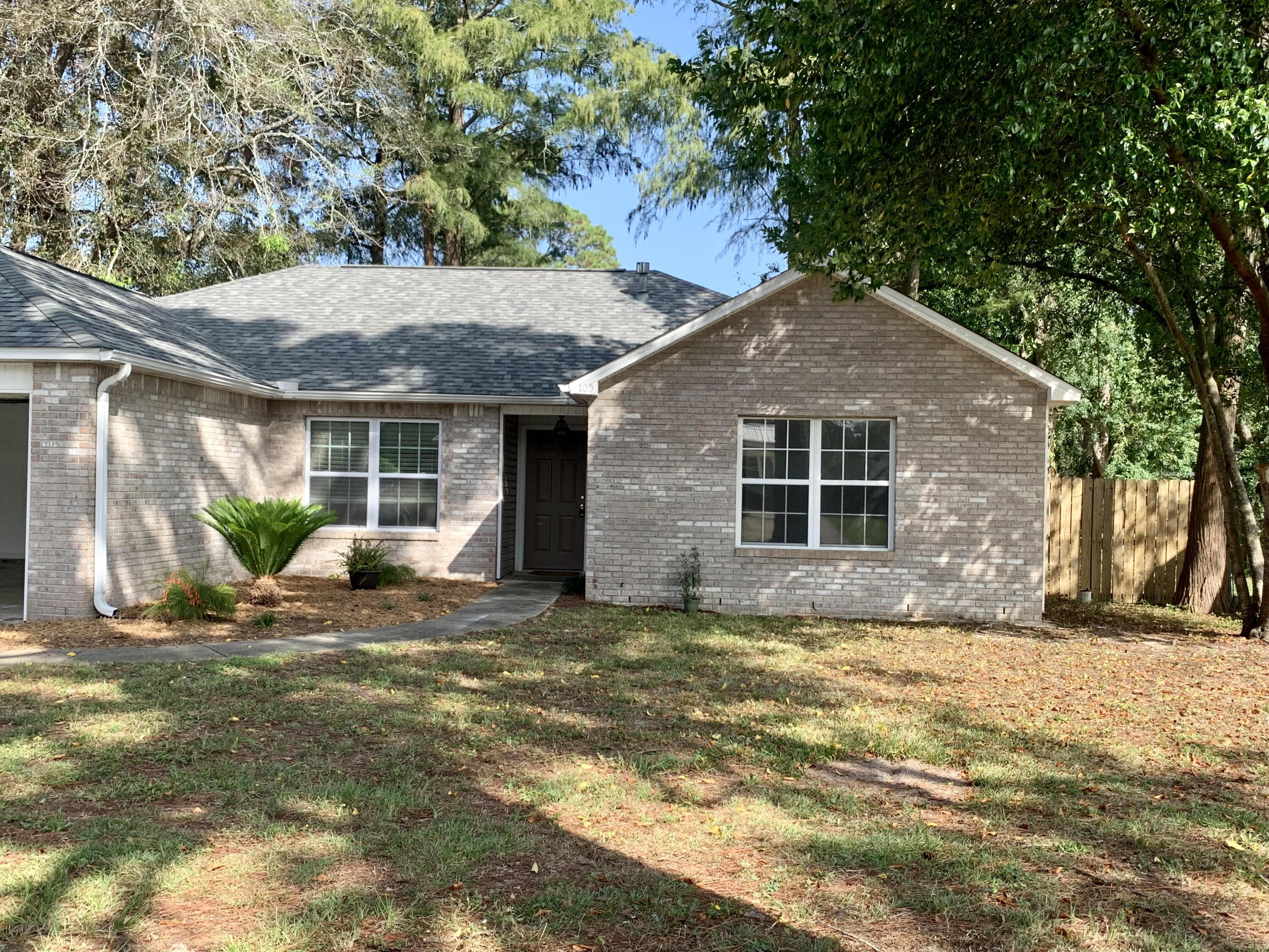 Centrally located,  this spacious 4-bedroom, 2-bathroom home  has new paint throughout, new floors in master bath and kitchen, new gas stove and fenced back yard, 2-car garage with large driveway for additional parking.  

The split-bedroom floor plan provides privacy and convenience for all residents. The home features a gas fireplace, with a breakfast nook area, and does have vinyl and tile for easy clean up.  The kitchen is equipped with a new gas stove/oven, refrigerator with ice maker, dishwasher, garbage disposal, making meal preparation a breeze. For added convenience, a washer/dryer is included as is. 

Step outside and enjoy the fenced backyard.  Don't miss out on this incredible opportunity to make this Fort Walton Beach your long-term home sweet home!