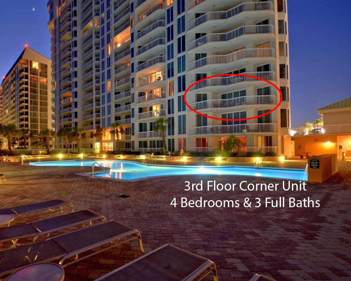 UNIT HAS BEEN COMPLETELY REMODELED AS OF MAY 31, 2017.
Imagine owning a four bedroom luxury beach front condo in this incredible beachfront community, called Silver Beach! Located in the heart of Destin, Florida, this spacious corner unit has four bedrooms and three baths with sweeping, pristine gulf front views from the living room, kitchen and master suite. Of note, this unit is on the coveted 3rd floor which offers magnificent eye level views of the Gulf of Mexico from east to west indoors. You can also enjoy beach breezes from the over-sized beachfront balcony complete with cast iron chaise lounge chairs and outdoor furniture, perfect to sip coffee from as you watch the sunrise and toast the sunset with champagne 365 days a year!


Enjoy entertaining from a fully equipped gourmet kitchen, with a wrap around breakfast bar, accompanied by a dining and living area overlooking the beautiful emerald green waters. There are custom window treatments throughout. Large master bedroom suite with double vanities, Jacuzzi jetted bathtub and separate tiled shower. The condo boasts three additional guest suites/bedrooms, each with unique views.

Silver Beach Condo amenities include two beautiful oversized swimming pools that are gulf front,  one of which is heated, two hot tub spas, lush landscaped green space with outdoor grilling area, dramatic foyers, deeded covered parking, beach chair rental, access to kayaking, paddle boarding, volleyball, and beachfront massages.  Silver Beach is walking distance to many restaurants and shops, just minutes to Destin's harbor and Destin Commons Shopping Center. 

Make this beautiful condo your home or your investment property to rent out.  The location of this unit offers serene privacy for those who desire an escape from crowds. The unit is being sold fully furnished and rental ready.