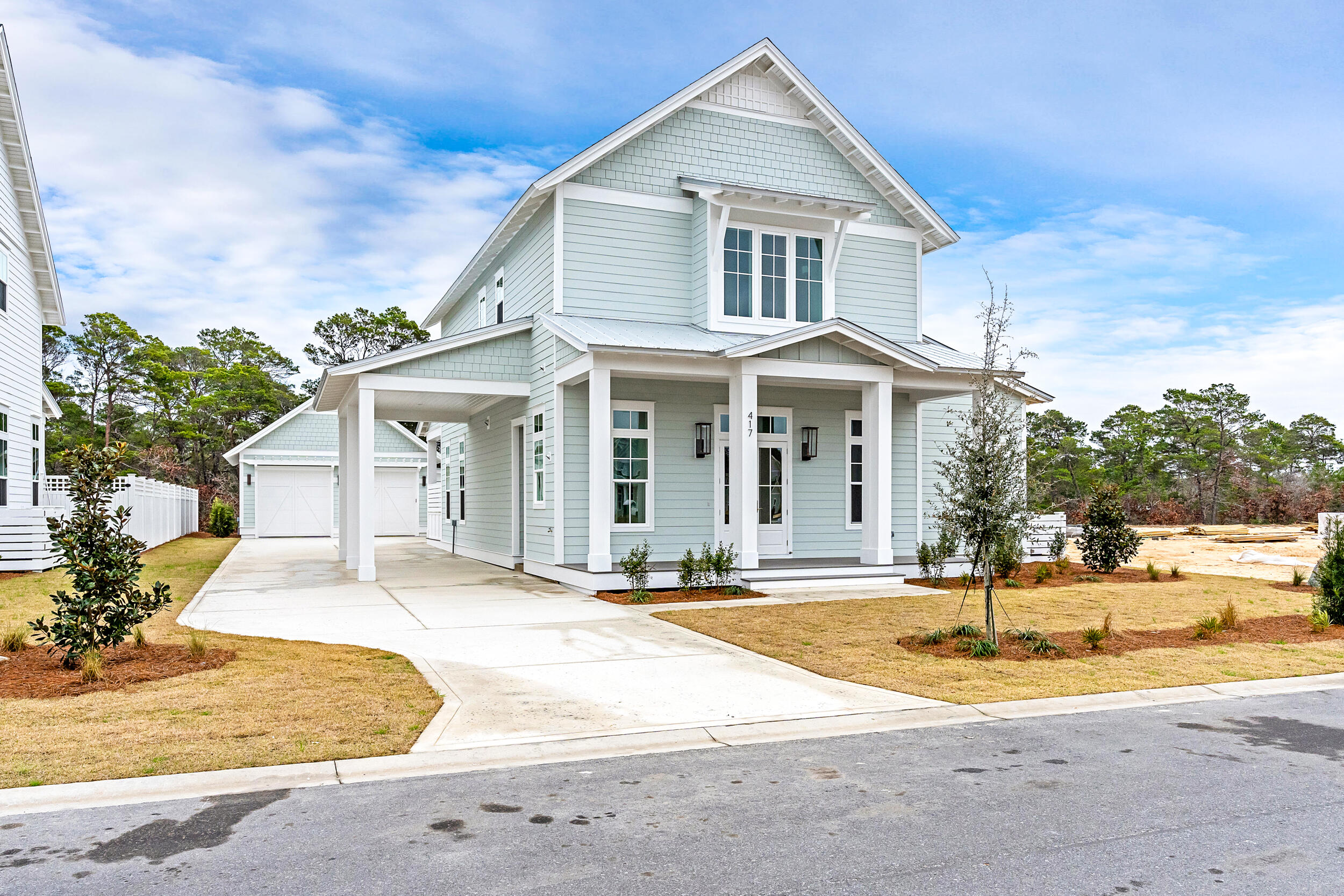 Back on the market!! Introducing the Sandcastle plan from Cole Construction, located in the Powell Landing East neighborhood within the Watersound Origins community. This spec home has 4 bedroom, 4.5 bathrooms, a carport off the kitchen, 2-car detached garage, saltwater pool + spa, and a laundry list up upgrades! 

The Sandcastle Plan, a magnificent 2-story, 4 bedroom, 4 1/2 bathroom home that offers the perfect blend of luxury and coastal living. This stunning property features two primary bedrooms, one on each level, providing flexibility and convenience for multi-generational families or those seeking additional privacy. As you enter through the foyer, you'll be greeted by soaring 12-foot ceilings that create a sense of grandeur and spaciousness. The open floor plan seamlessly connects the kitchen, living, and dining areas, making it ideal for entertaining and everyday living.

The oversized island in the kitchen serves as a focal point, offering ample space for meal preparation and casual dining.

The abundance of windows throughout the home fills the space with natural light, creating a bright and inviting atmosphere. From the living and dining areas, you can enjoy panoramic views of the surrounding landscape, bringing the beauty of the outdoors inside.

The first-floor primary bedroom is a true retreat, with its own private access to the wraparound, screened porch. Step outside and unwind in the tranquility of the outdoor saltwater pool and spa, perfect for relaxing after a long day or hosting gatherings with friends and family.

Upstairs, you'll find the second primary bedroom, along with two additional guest bedrooms and a den. This layout provides ample space for family members or guests to enjoy their own private quarters, while the den offers a versatile space that can be used as a home office, media room, or play area.

Convenience is key in the Sandcastle Plan, with a carport that leads directly into a mudroom just off the kitchen. This thoughtful design feature allows for easy access and organization, making daily tasks a breeze.

Don't miss out on the opportunity to own this exceptional property. Contact us today to schedule a private viewing and experience the luxury and charm of the Sandcastle Plan firsthand. We look forward to welcoming you home.

The Watersound Origins community is one of South Walton's most coveted neighborhoods for its exceptional amenities, beautiful new homes, and prime location. Amenities include the Village Commons pool & fitness center, sports courts including tennis and pickle ball, miles of nature trails, dock access to Lake Powell, unlimited golf (included in HOA fees), and lots of green space for outdoor play. The all new Watersound Town Center brings a new level of excitement and convenience to the community with a Publix Super Market, delicious restaurants, healthcare facilities, and more right at the entrance to the neighborhood!

*Pricing for inventory homes include lot premiums and may include optional upgrades. Added options/upgrades and pricing are subject to change. Please check with the on-site community specialists for the latest information for this home.
